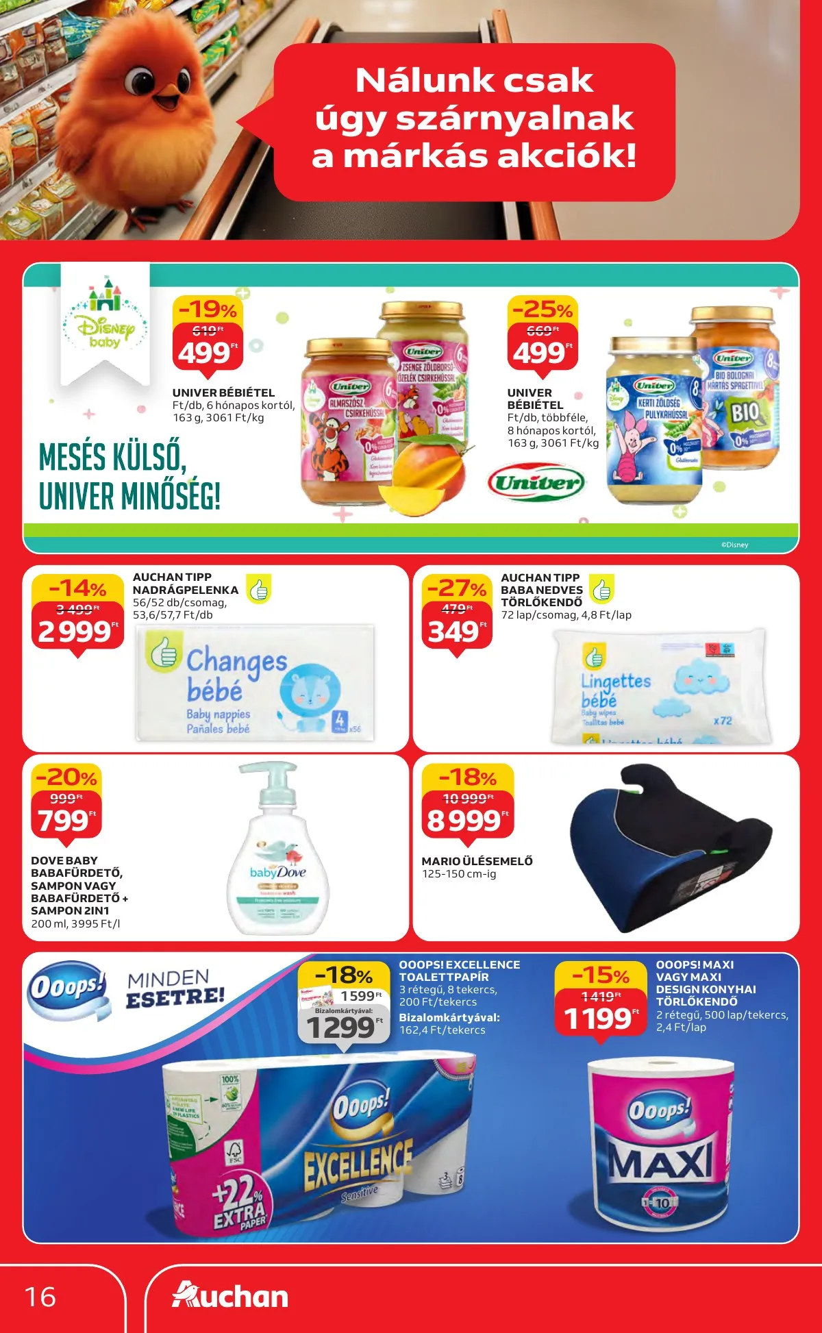 Auchan akciós újság Hipermarket markas akciók 09.18–10.01 – 16. oldal