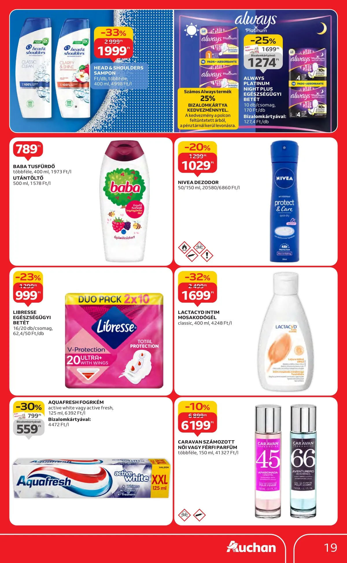 Auchan akciós újság Hipermarket markas akciók 09.18–10.01 – 19. oldal