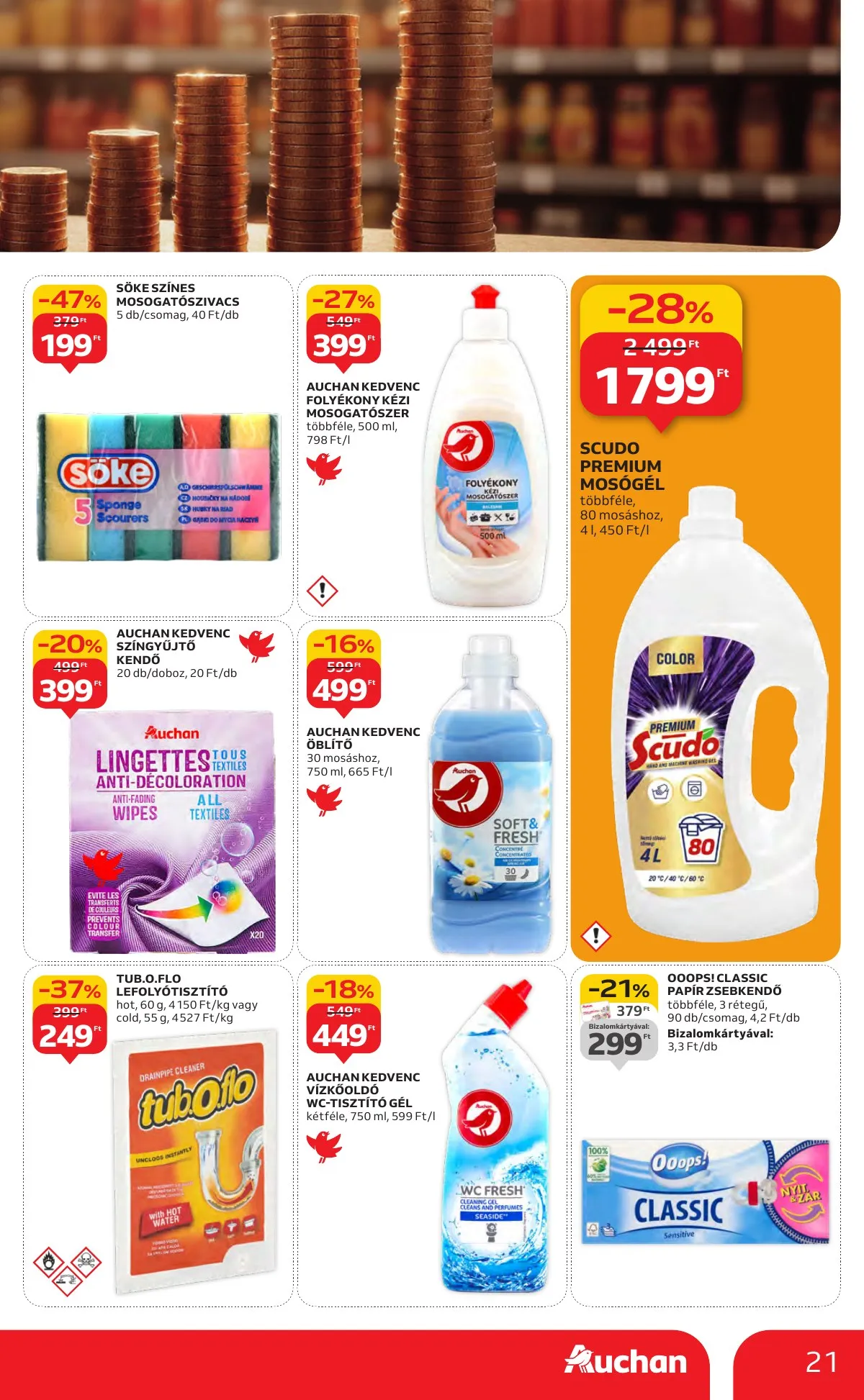 Auchan akciós újság Hipermarket markas akciók 09.18–10.01 – 21. oldal