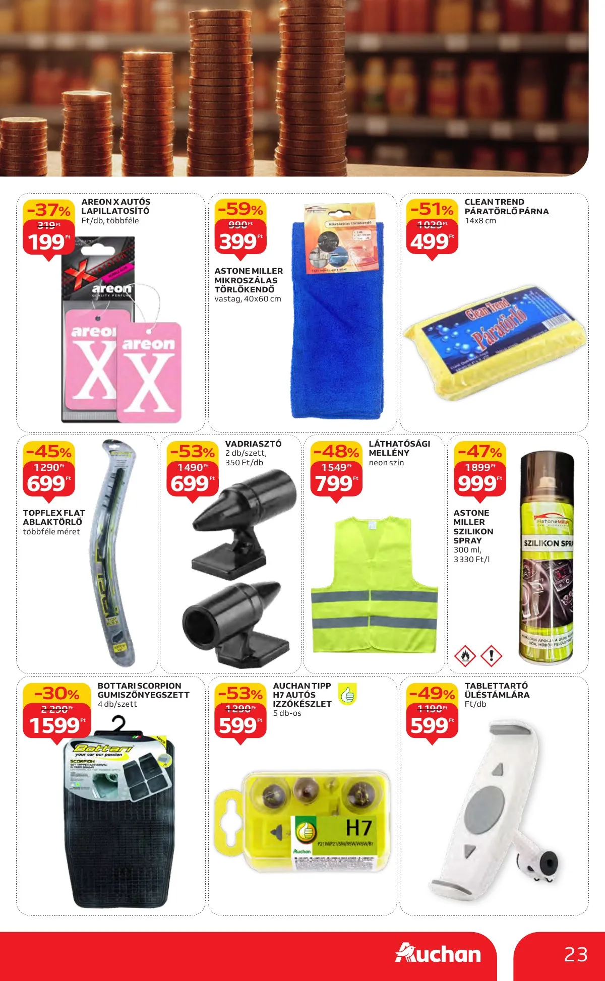 Auchan akciós újság Hipermarket markas akciók 09.18–10.01 – 23. oldal