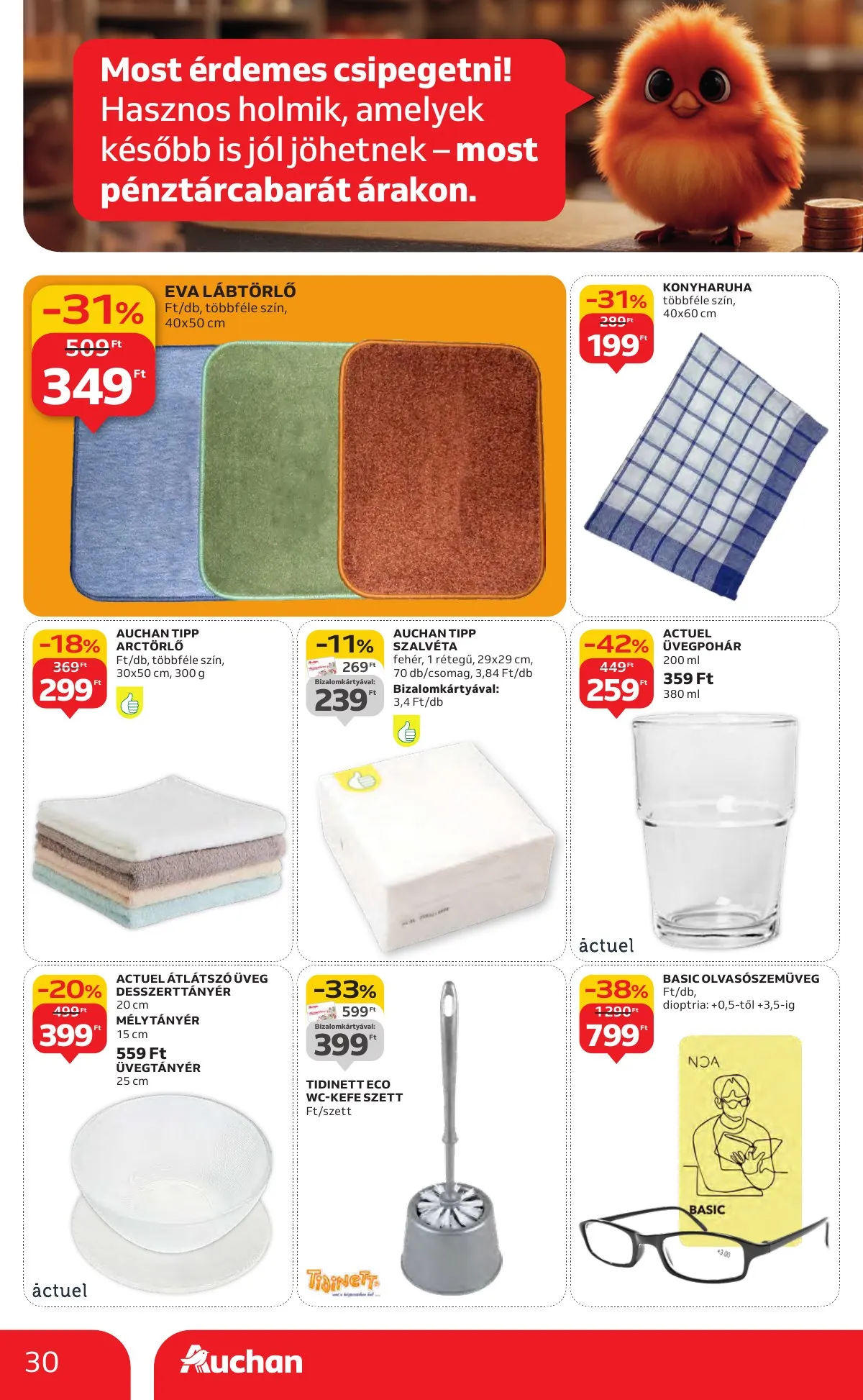 Auchan akciós újság Hipermarket markas akciók 09.18–10.01 – 30. oldal
