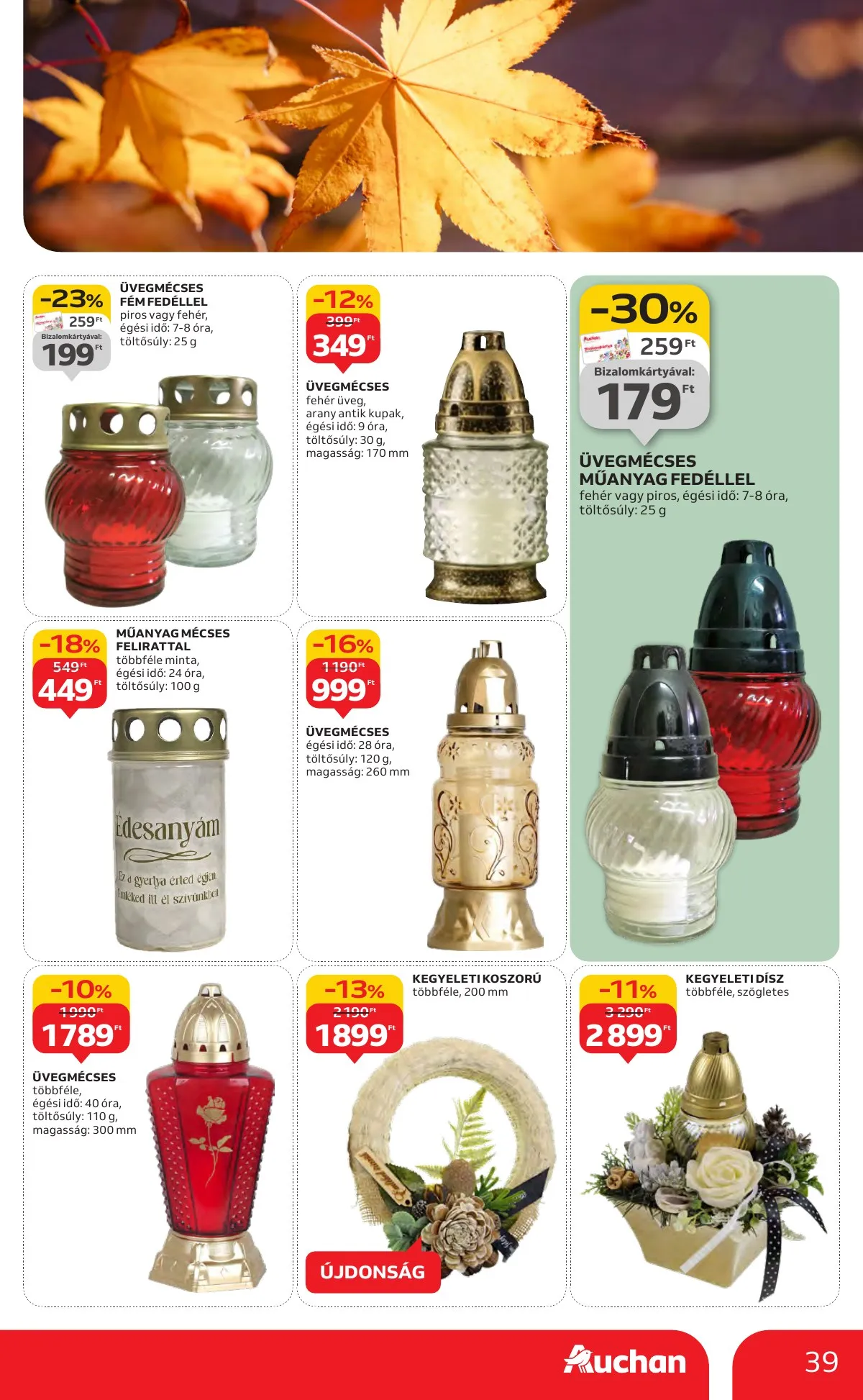 Auchan akciós újság Hipermarket markas akciók 09.18–10.01 – 39. oldal