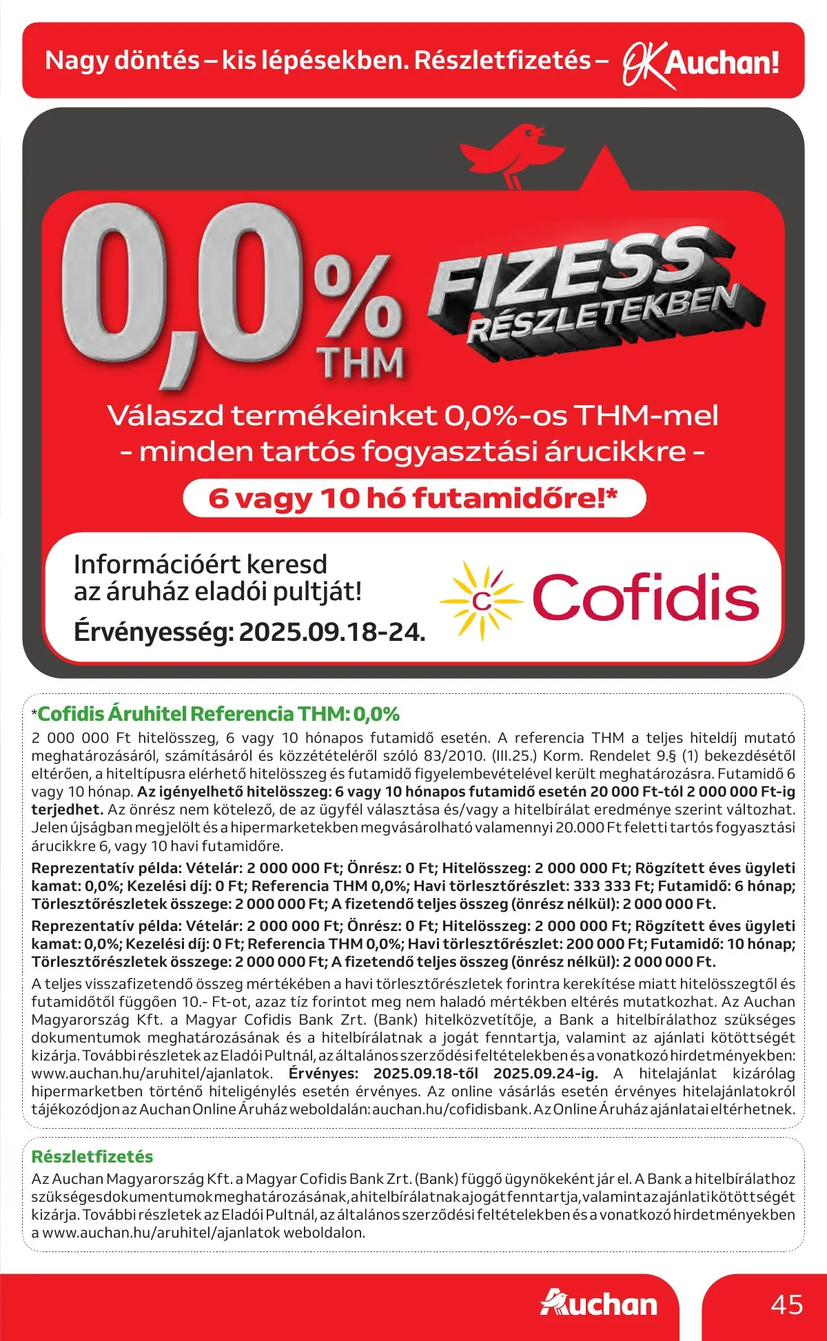 Auchan akciós újság Hipermarket markas akciók 09.18–10.01 – 45. oldal