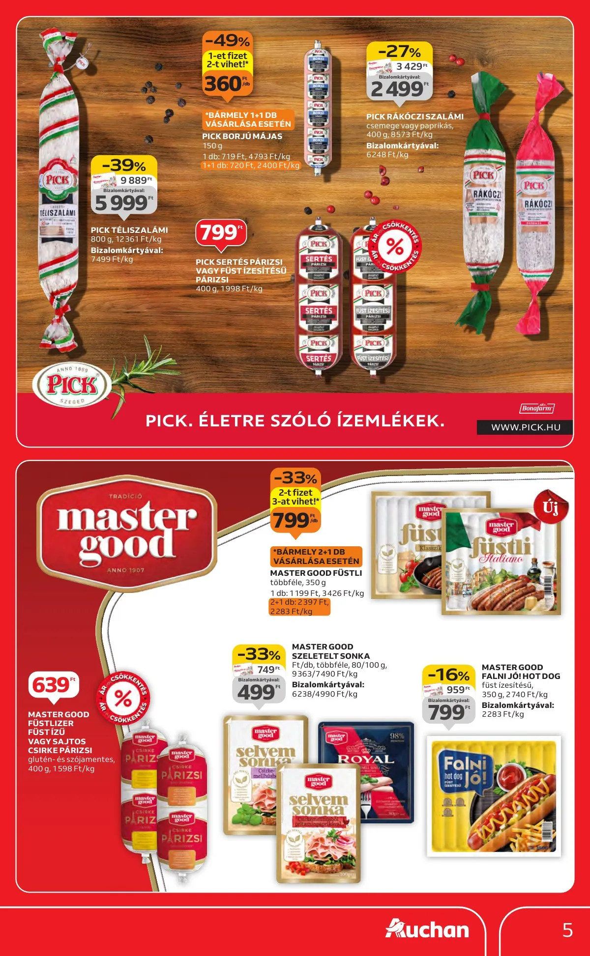 Auchan akciós újság Hipermarket markas akciók 09.18–10.01 – 5. oldal