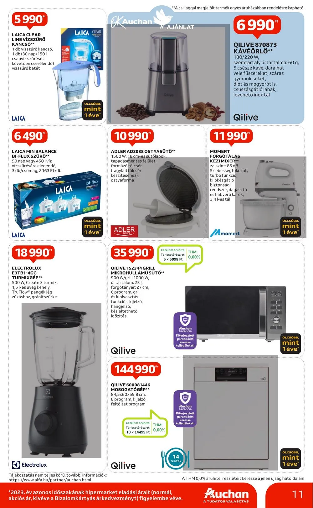 Auchan akciós újság Hipermarket minden ami konyha 03.07–04.03 – 11. oldal