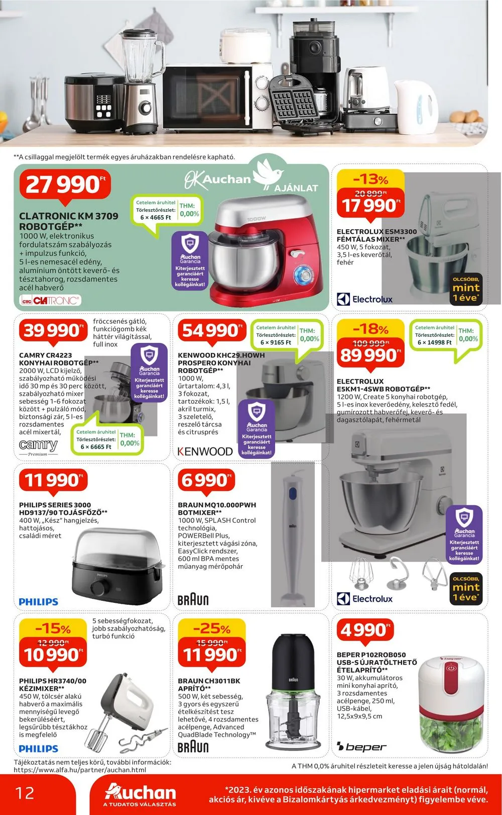 Auchan akciós újság Hipermarket minden ami konyha 03.07–04.03 – 12. oldal