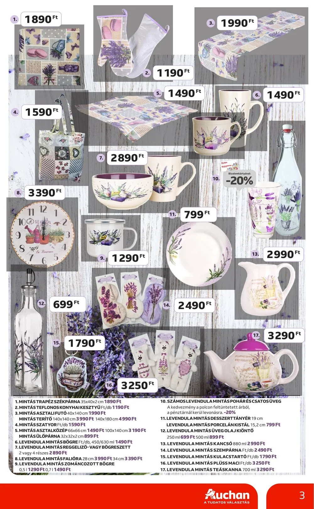 Auchan akciós újság Hipermarket minden ami konyha 03.07–04.03 – 3. oldal