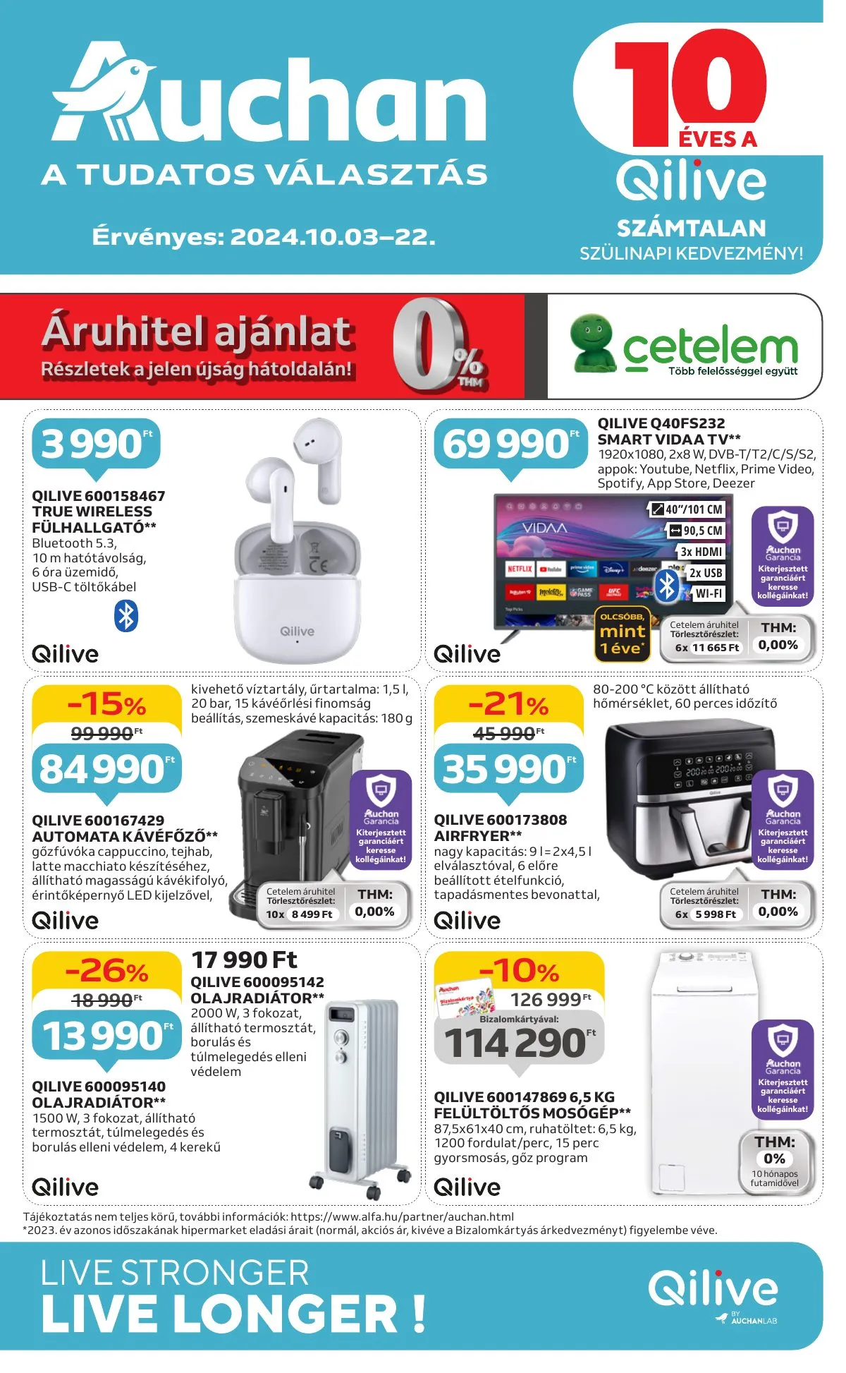 Auchan akciós újság Hipermarket Muszaki 10.03–10.22
