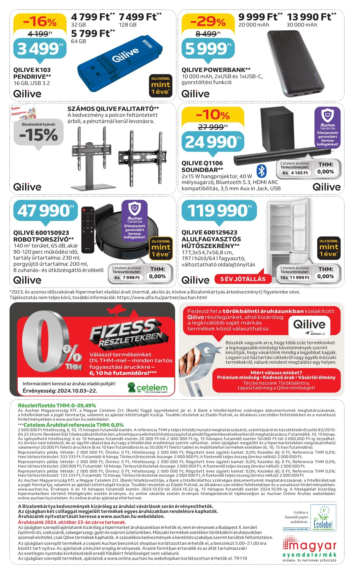 Auchan akciós újság Hipermarket Muszaki 10.03–10.22 – 12. oldal