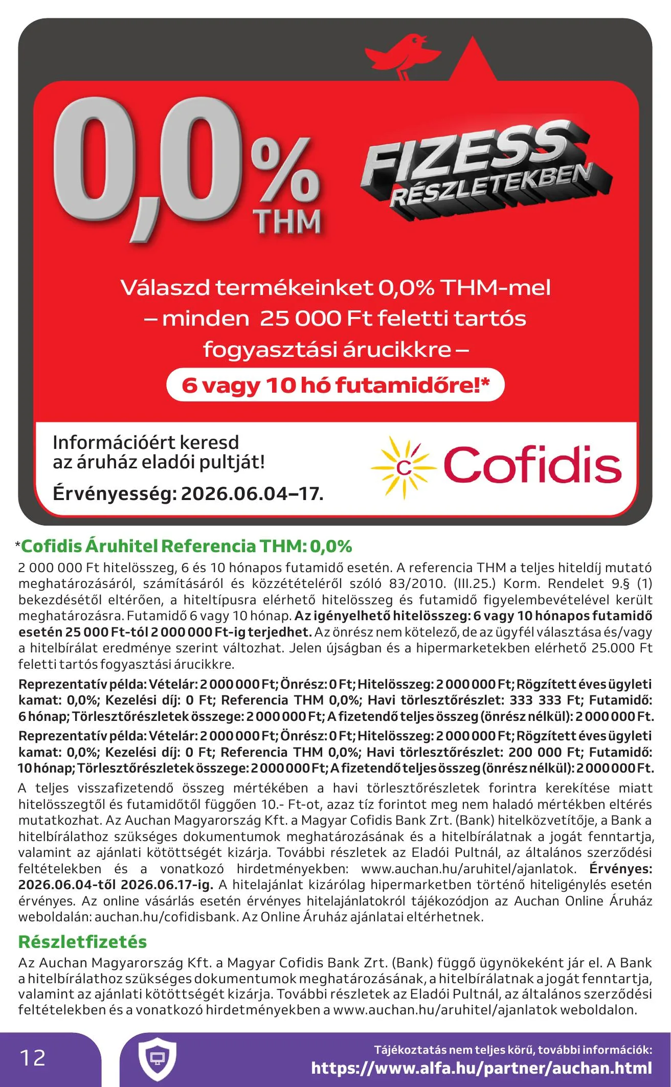 Auchan akciós újság Hipermarket Muszaki 06.04–06.17 – 12. oldal