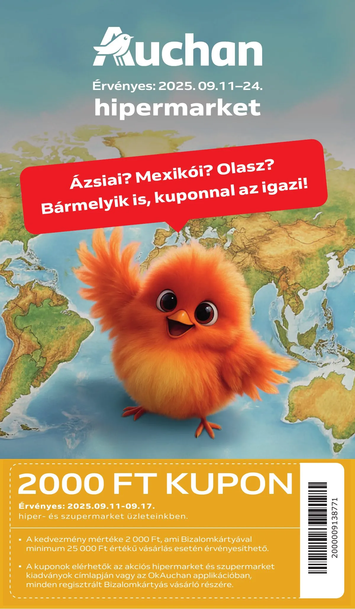 Auchan akciós újság Hipermarket nemzetkozi konyha 09.11–09.24