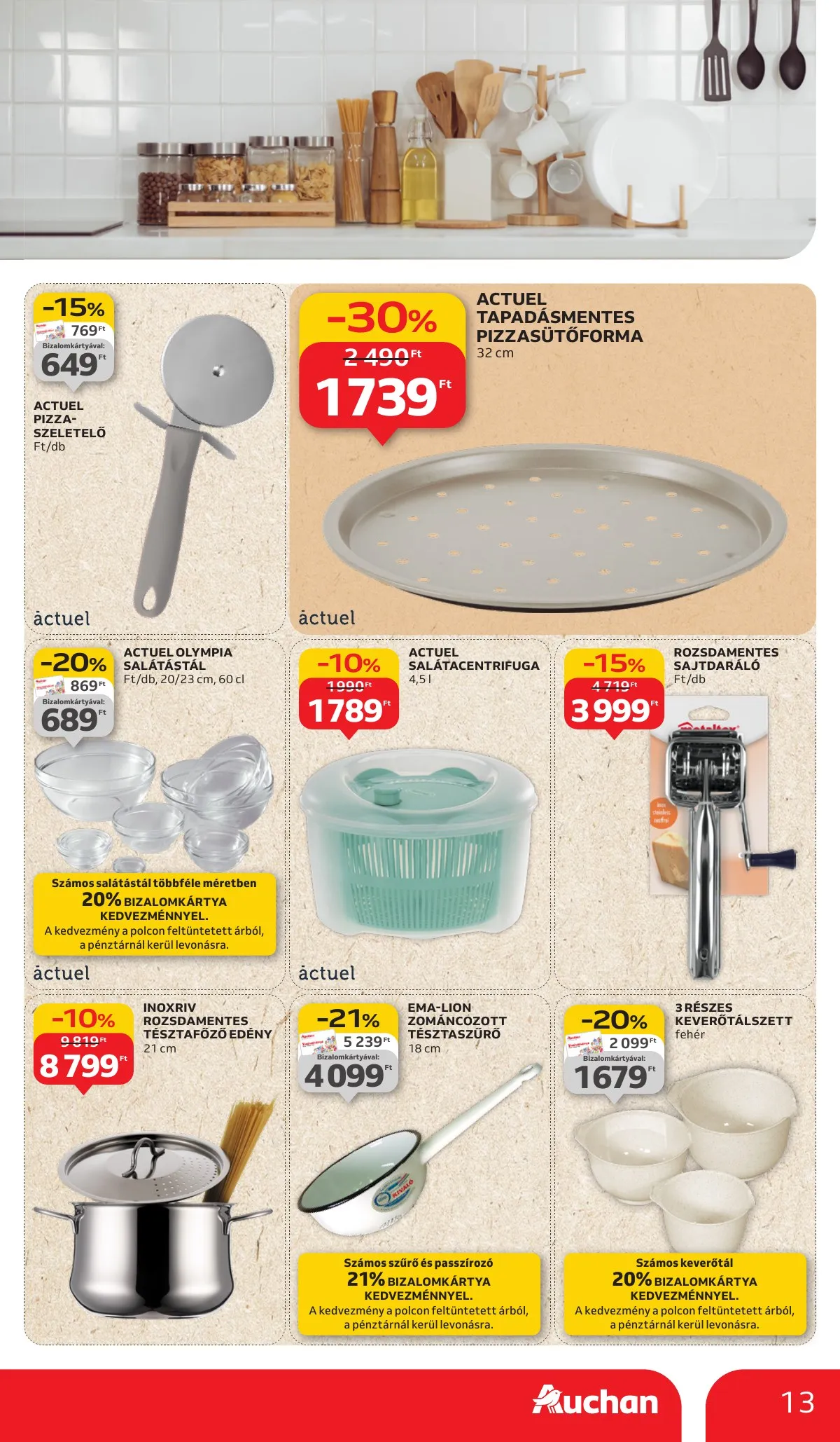 Auchan akciós újság Hipermarket nemzetkozi konyha 09.11–09.24 – 13. oldal