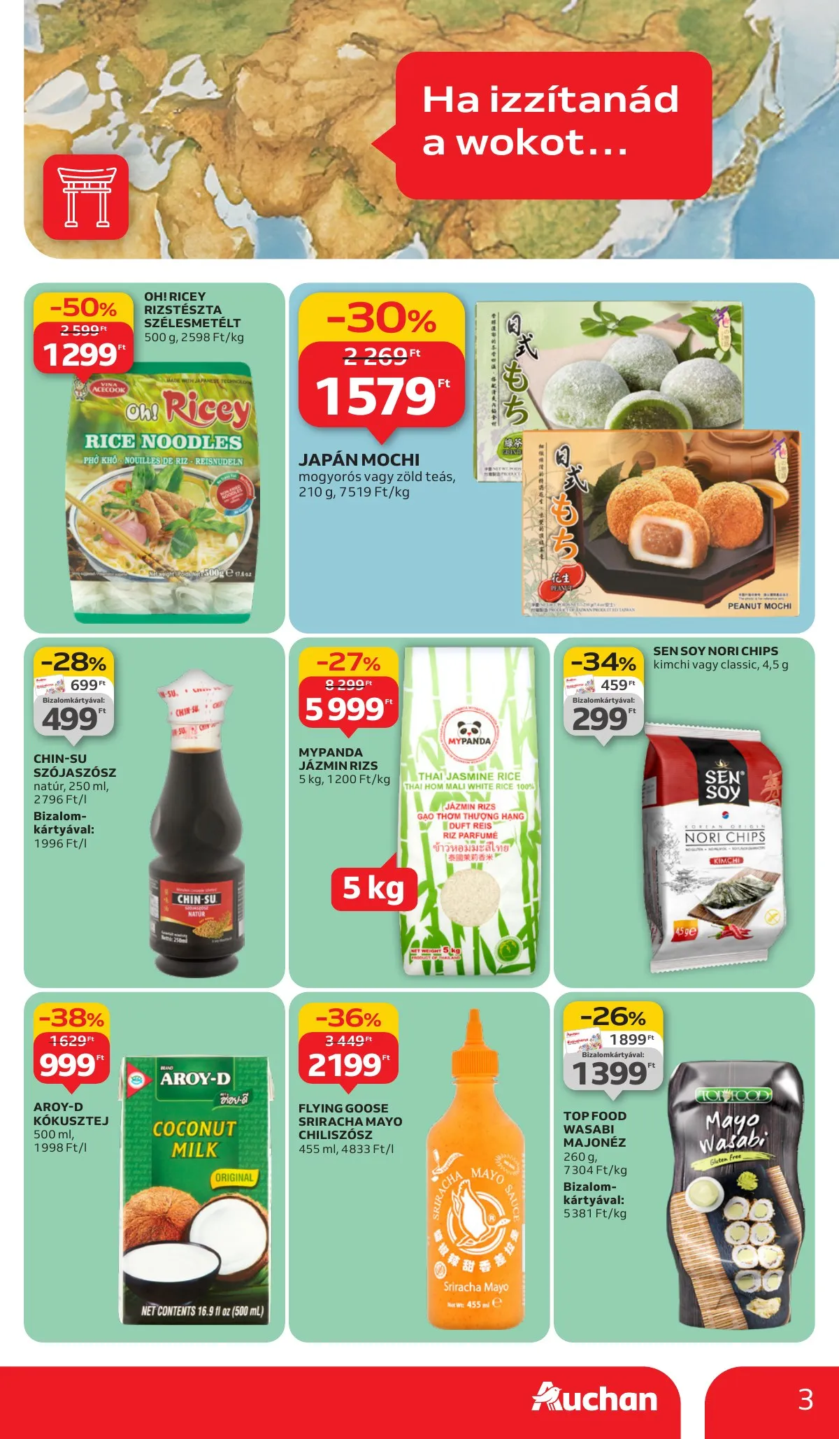 Auchan akciós újság Hipermarket nemzetkozi konyha 09.11–09.24 – 3. oldal