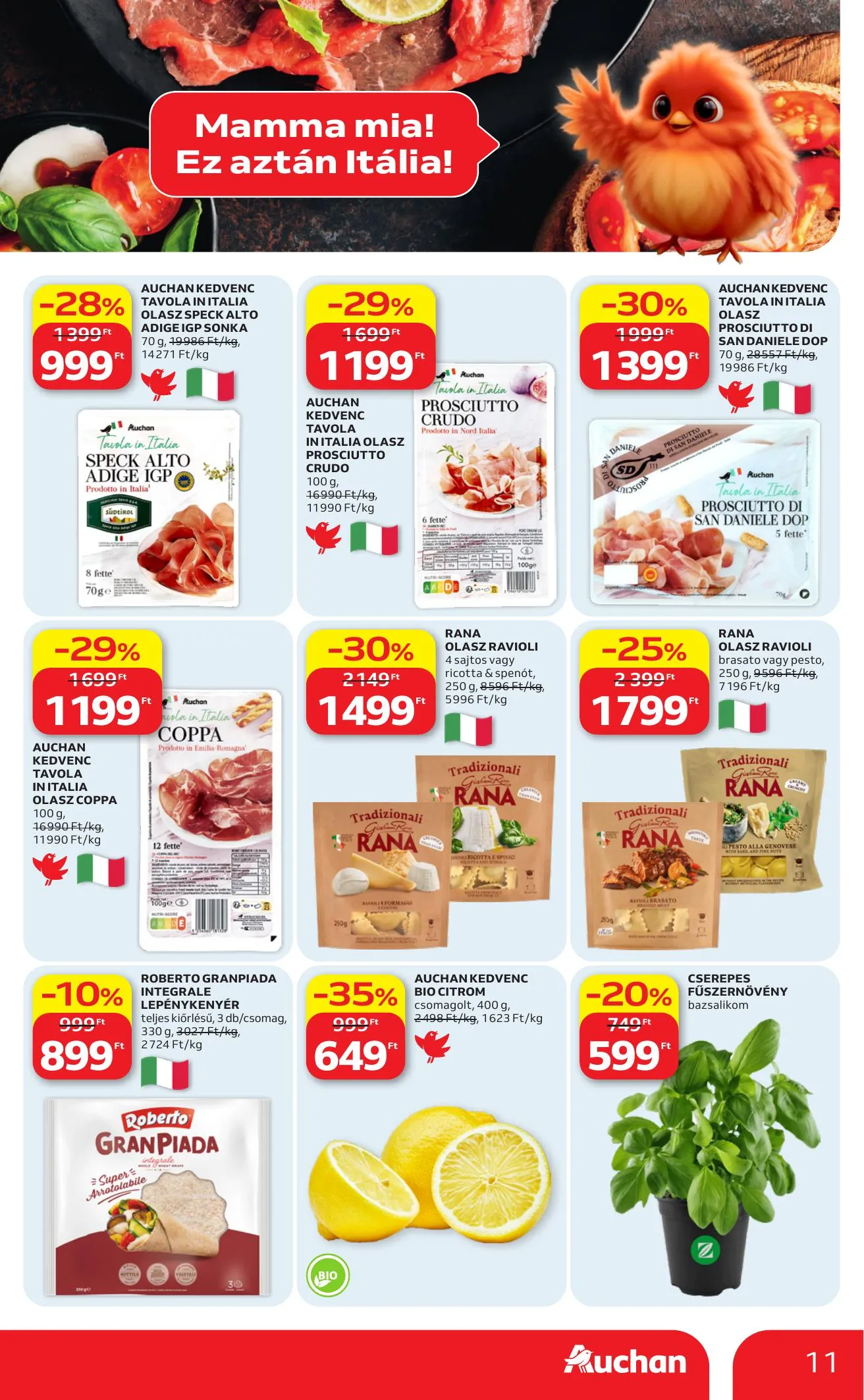 Auchan akciós újság Hipermarket Nemzetkozi konyha 05.07–05.20 – 11. oldal