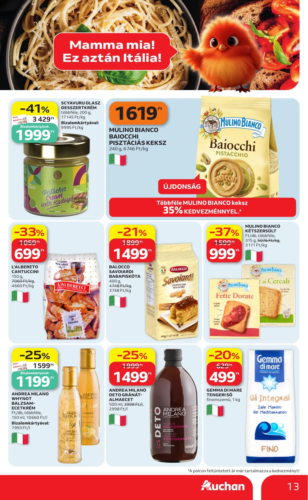 Auchan akciós újság Hipermarket Nemzetkozi konyha 05.07–05.20 – 13. oldal