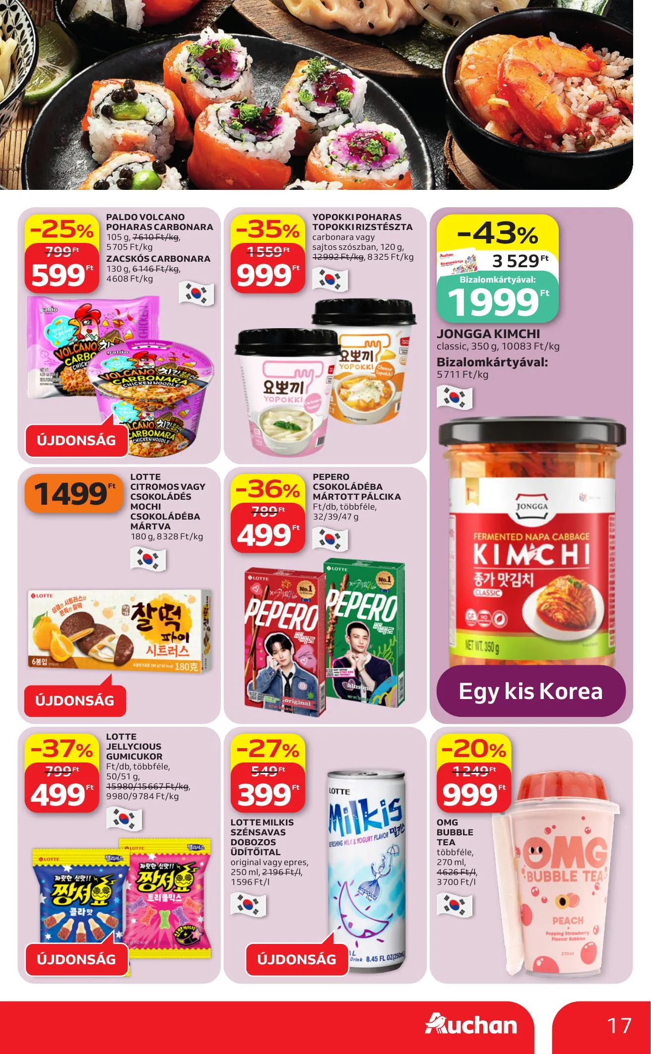 Auchan akciós újság Hipermarket Nemzetkozi konyha 05.07–05.20 – 17. oldal
