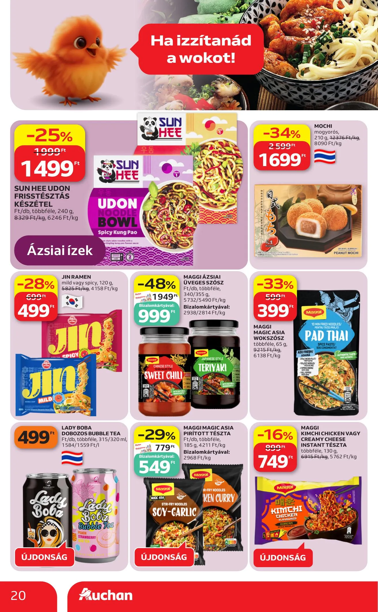 Auchan akciós újság Hipermarket Nemzetkozi konyha 05.07–05.20 – 20. oldal