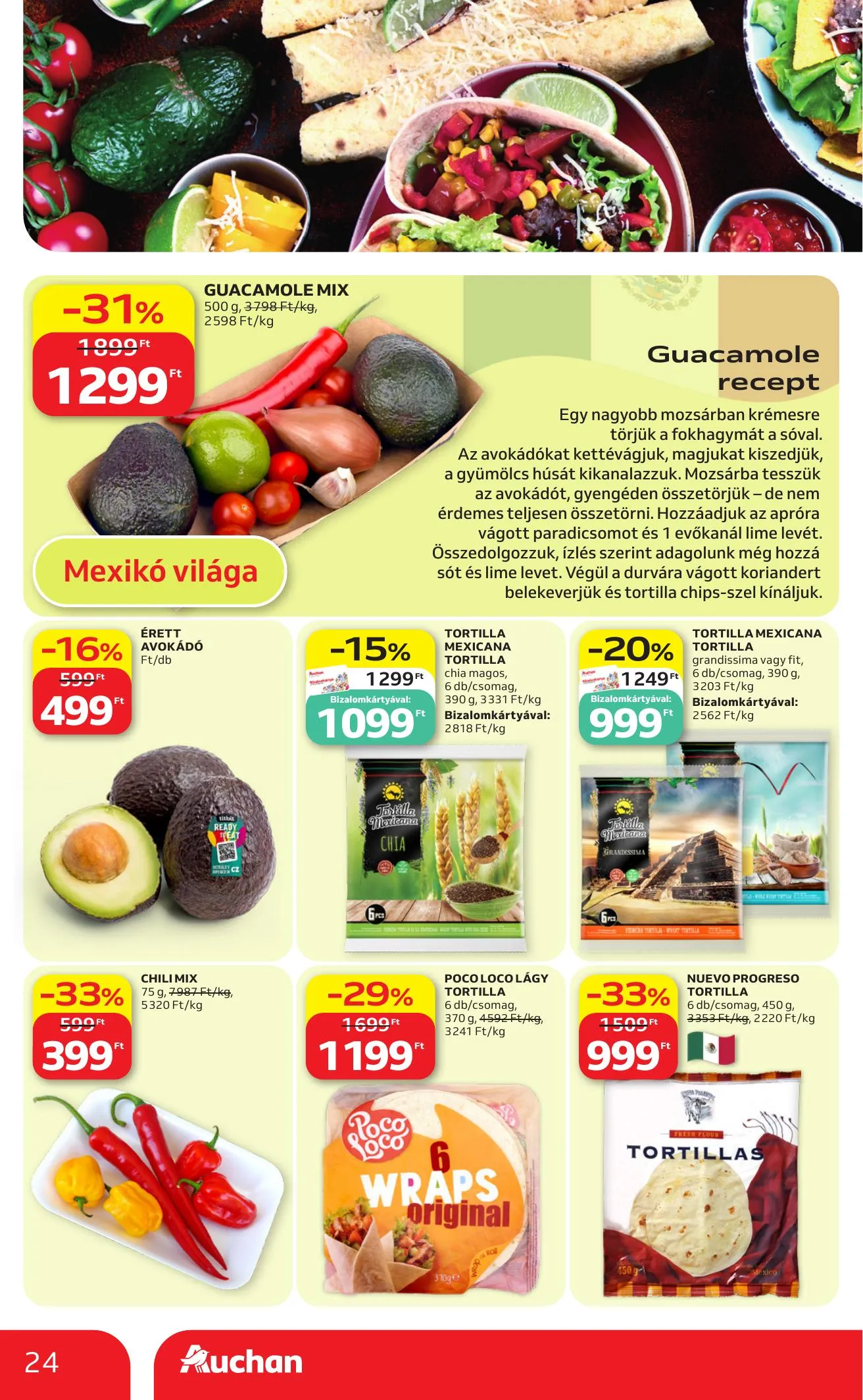Auchan akciós újság Hipermarket Nemzetkozi konyha 05.07–05.20 – 24. oldal