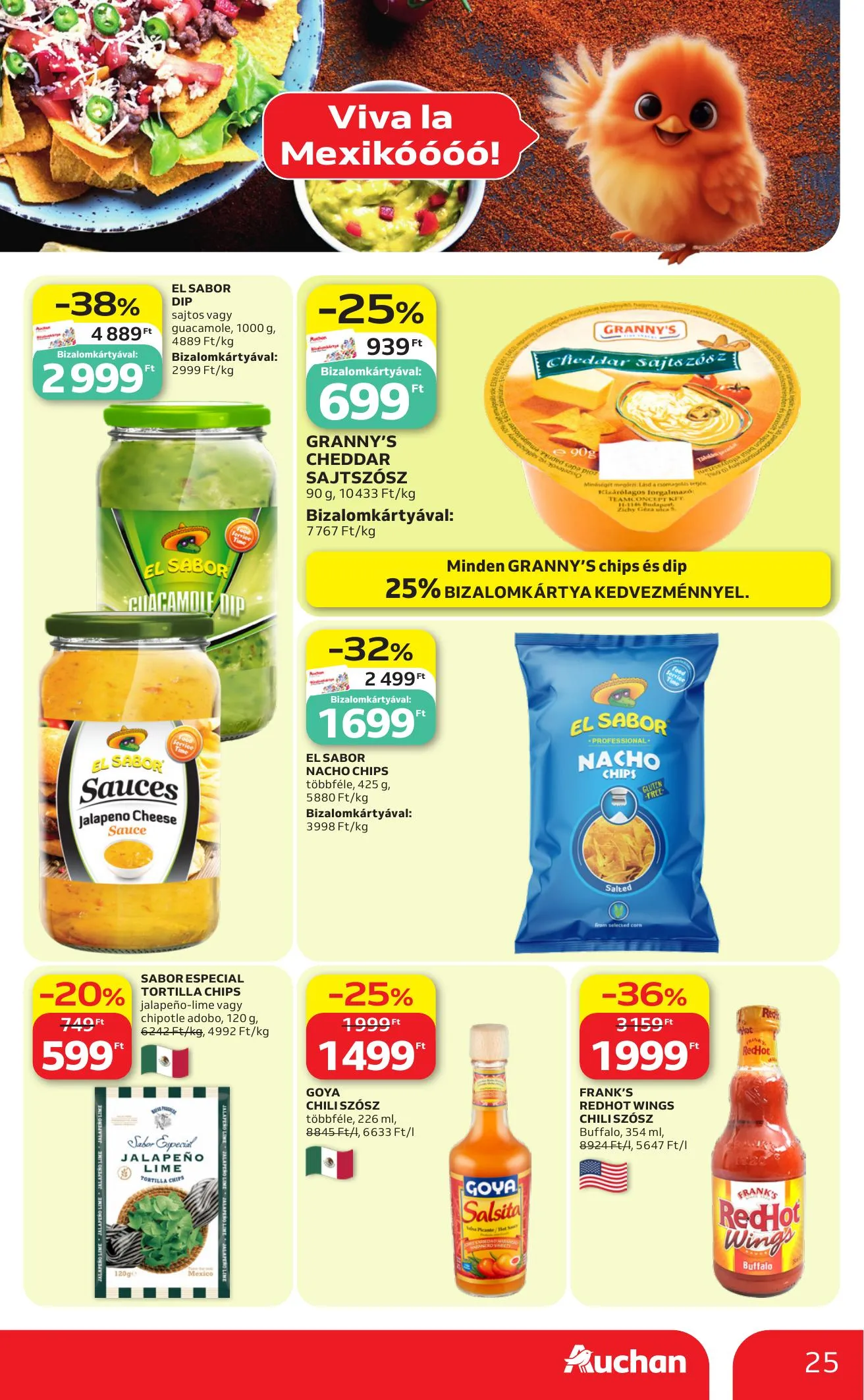 Auchan akciós újság Hipermarket Nemzetkozi konyha 05.07–05.20 – 25. oldal