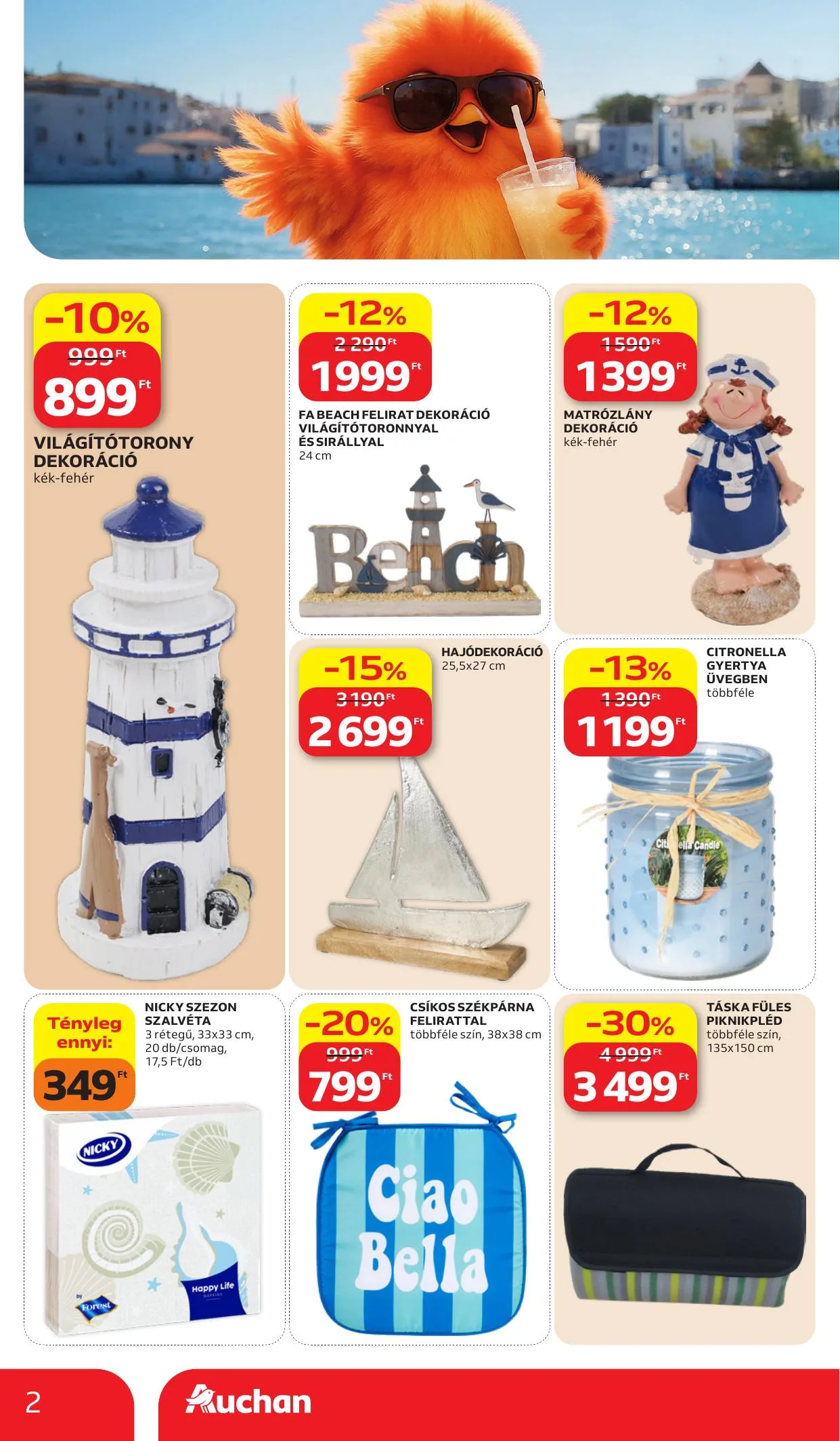 Auchan akciós újság Hipermarket Nyar 06.11–06.17 – 2. oldal