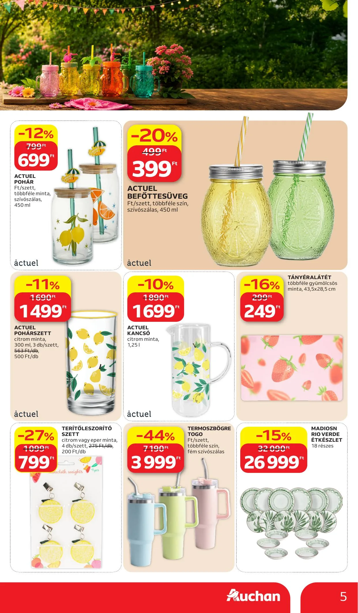Auchan akciós újság Hipermarket Nyar 06.11–06.17 – 5. oldal