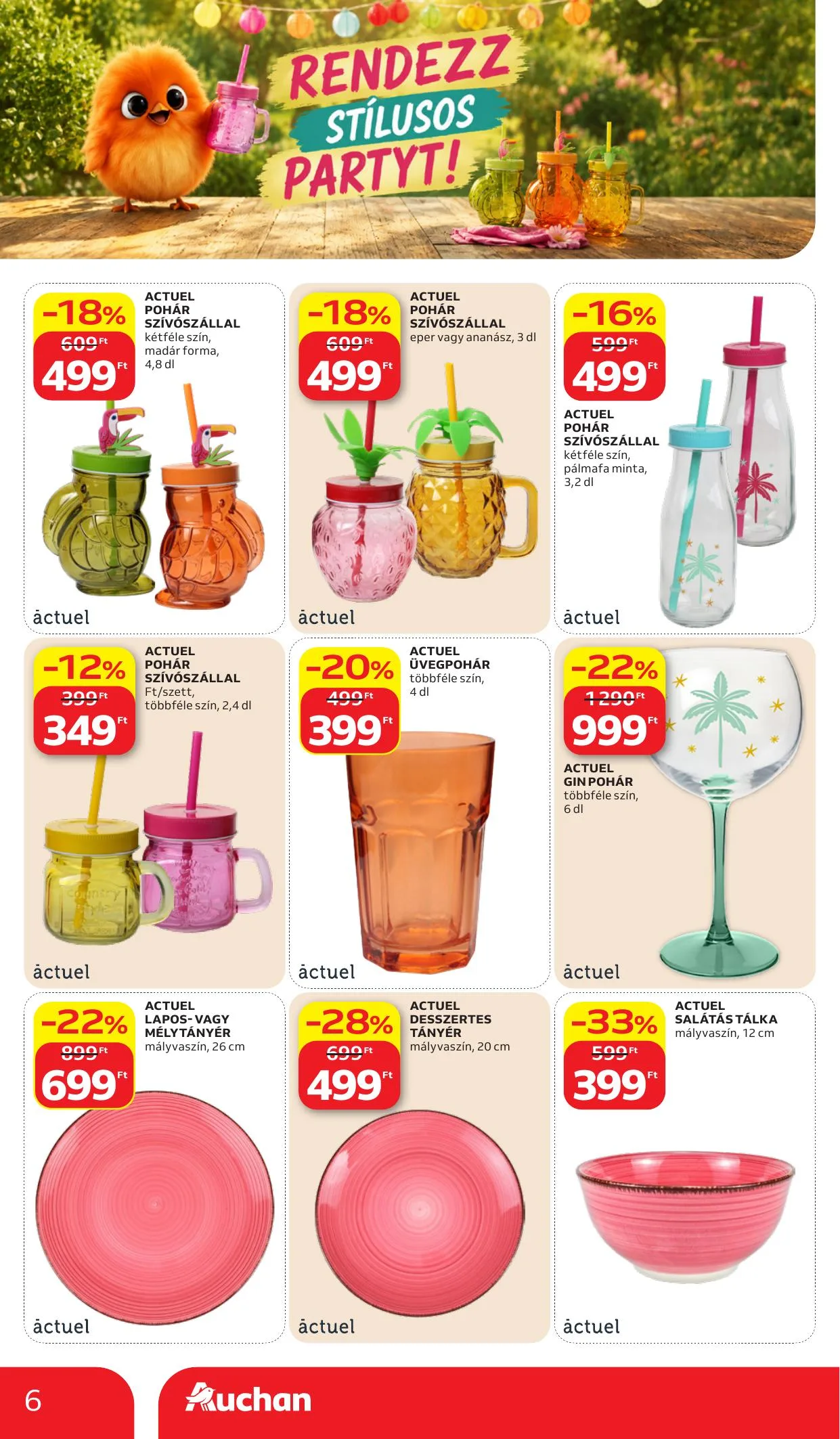 Auchan akciós újság Hipermarket Nyar 06.11–06.17 – 6. oldal