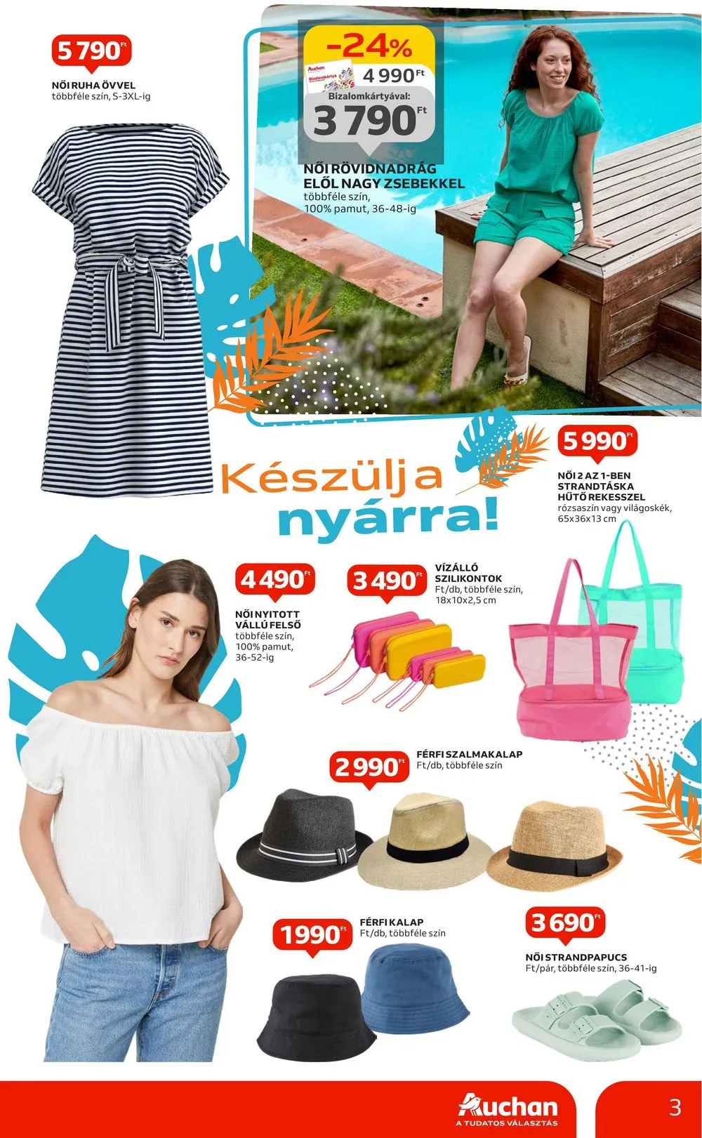Auchan akciós újság Hipermarket Nyari Textil 05.09–06.05 – 3. oldal