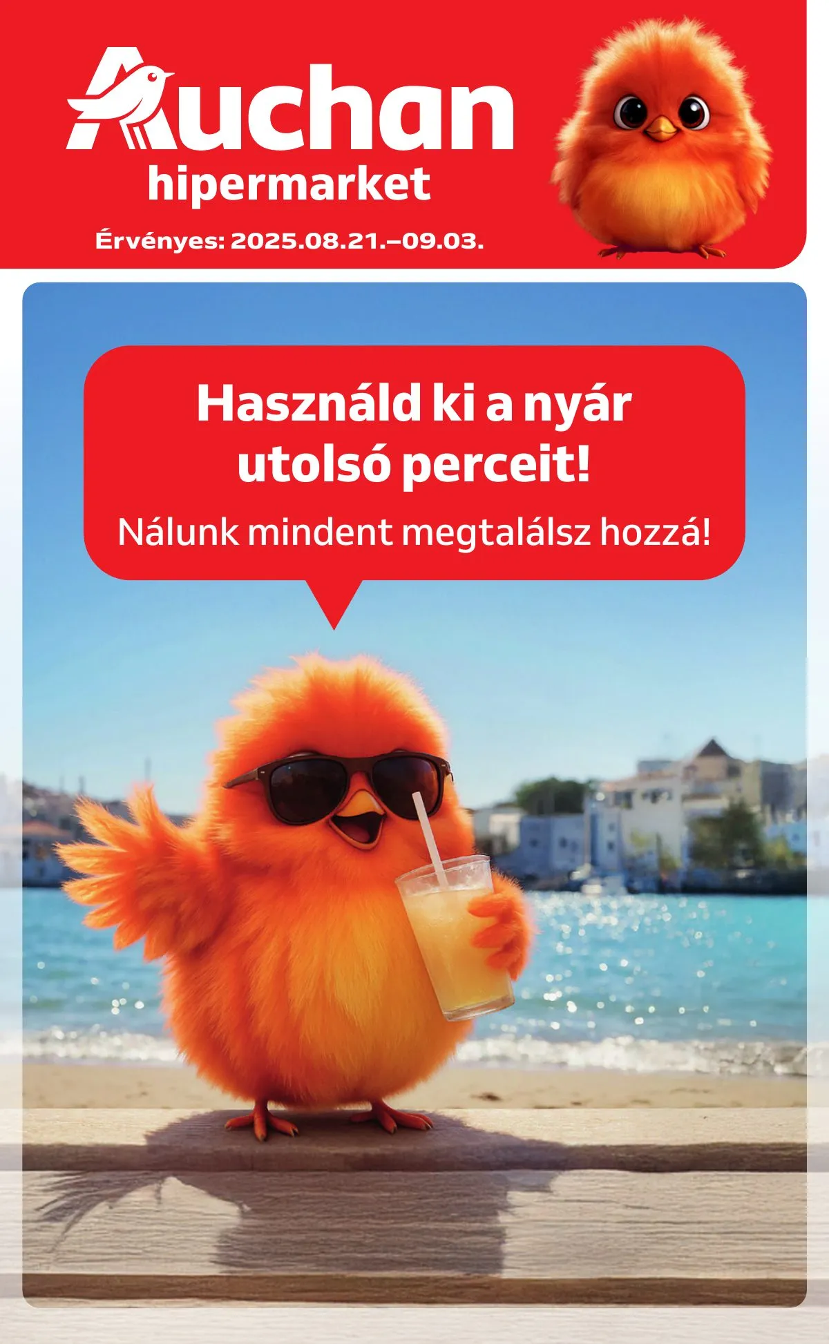 Auchan akciós újság Hipermarket Nyarvegi ajanlatok 08.21–09.03