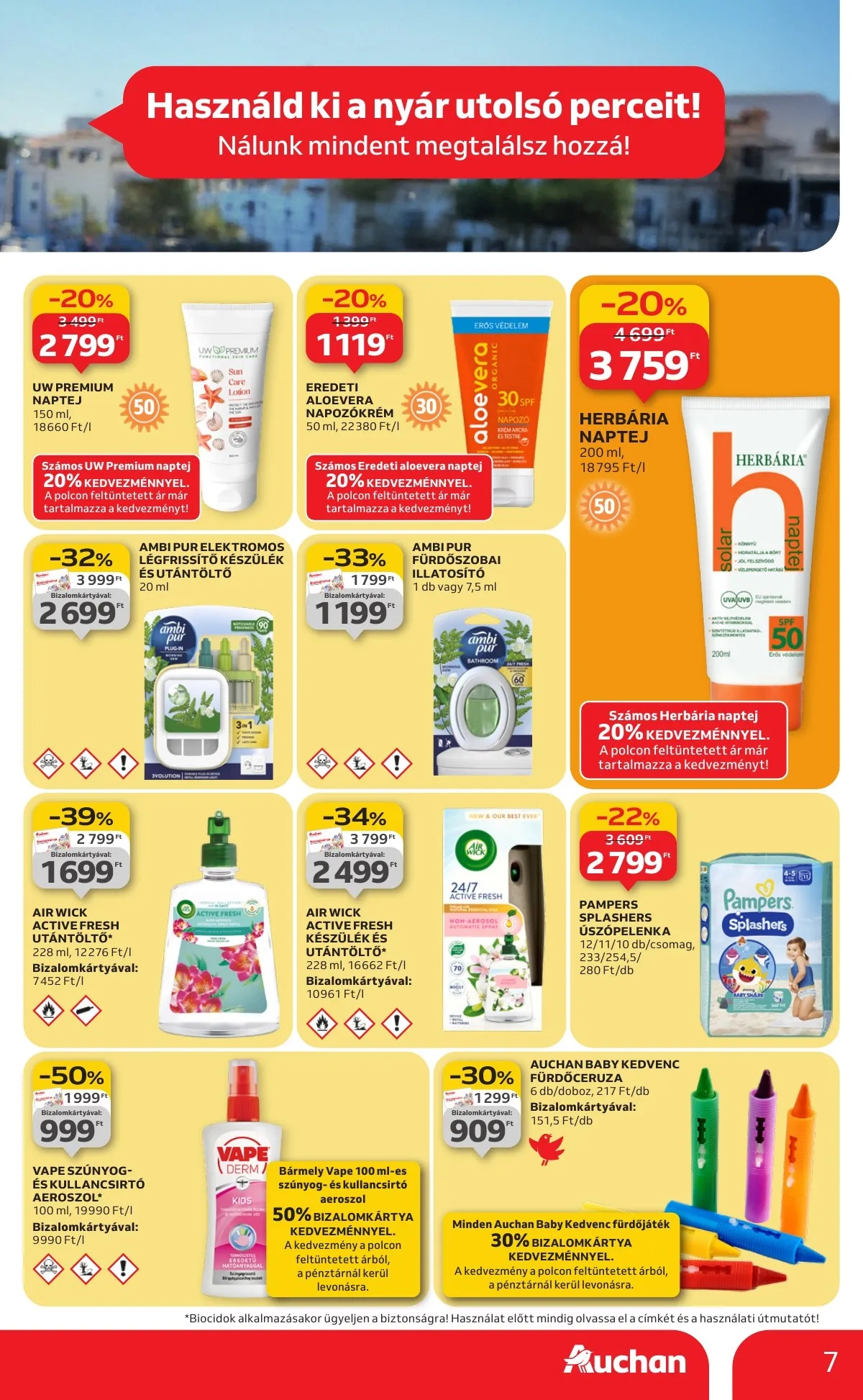 Auchan akciós újság Hipermarket Nyarvegi ajanlatok 08.21–09.03 – 7. oldal