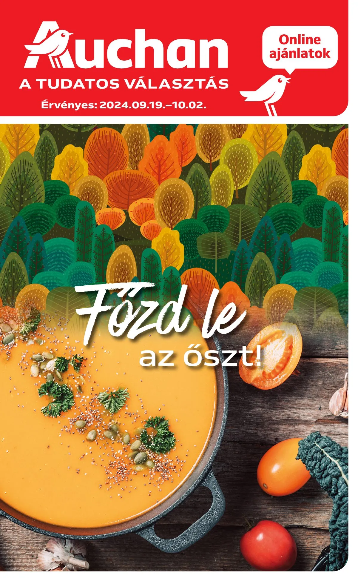 Auchan akciós újság Hipermarket őszi fozes 09.19–10.02