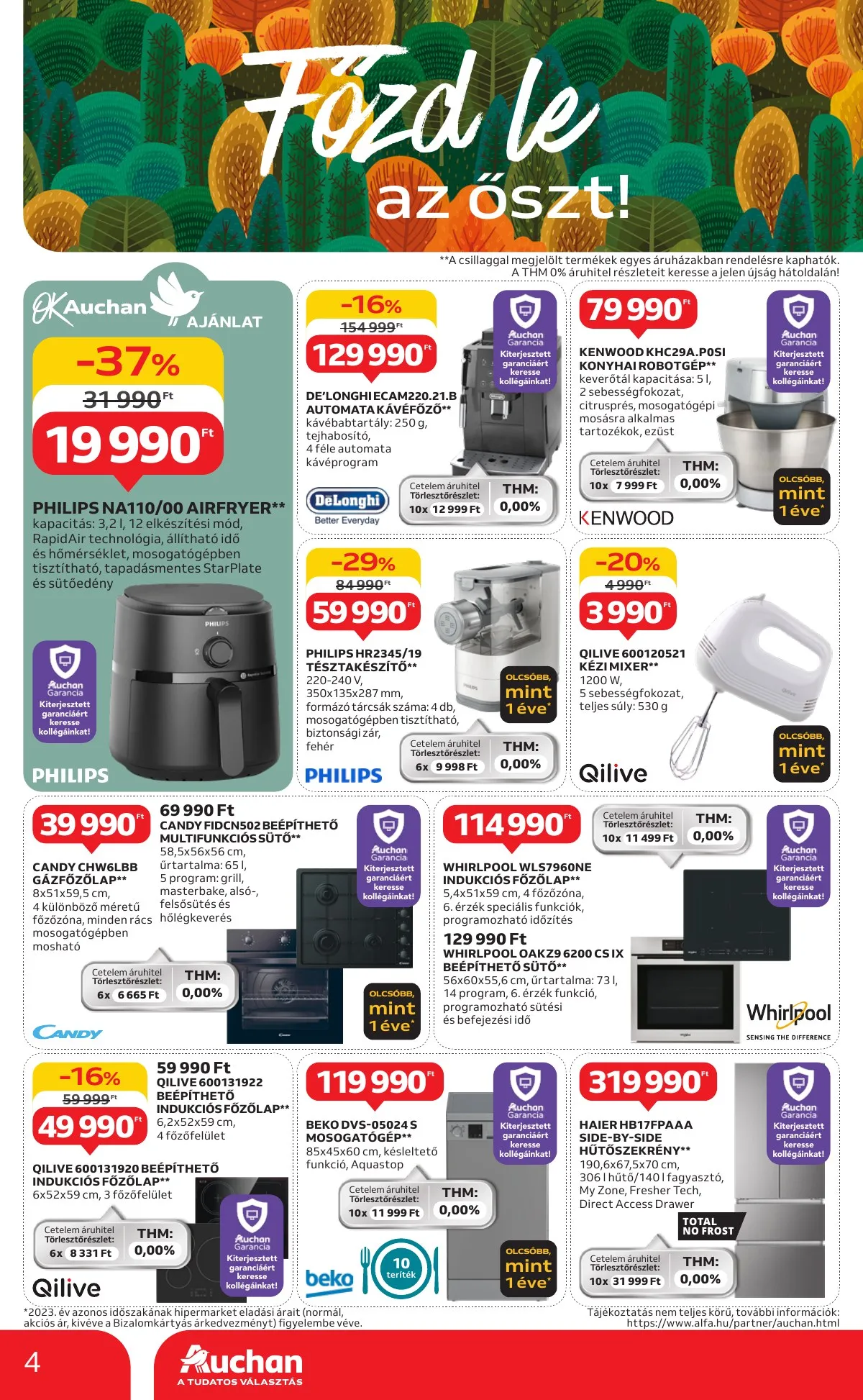 Auchan akciós újság Hipermarket őszi fozes 09.19–10.02 – 4. oldal