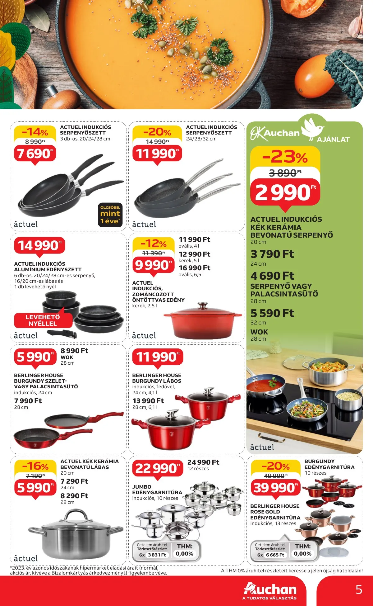 Auchan akciós újság Hipermarket őszi fozes 09.19–10.02 – 5. oldal