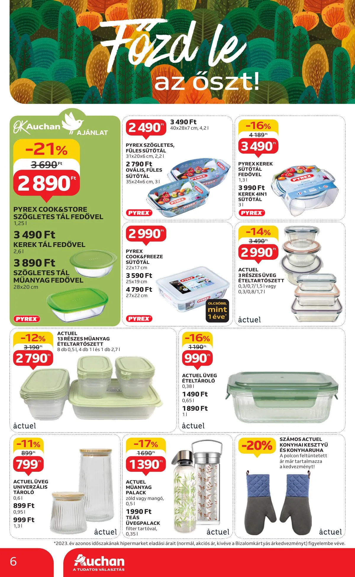 Auchan akciós újság Hipermarket őszi fozes 09.19–10.02 – 6. oldal