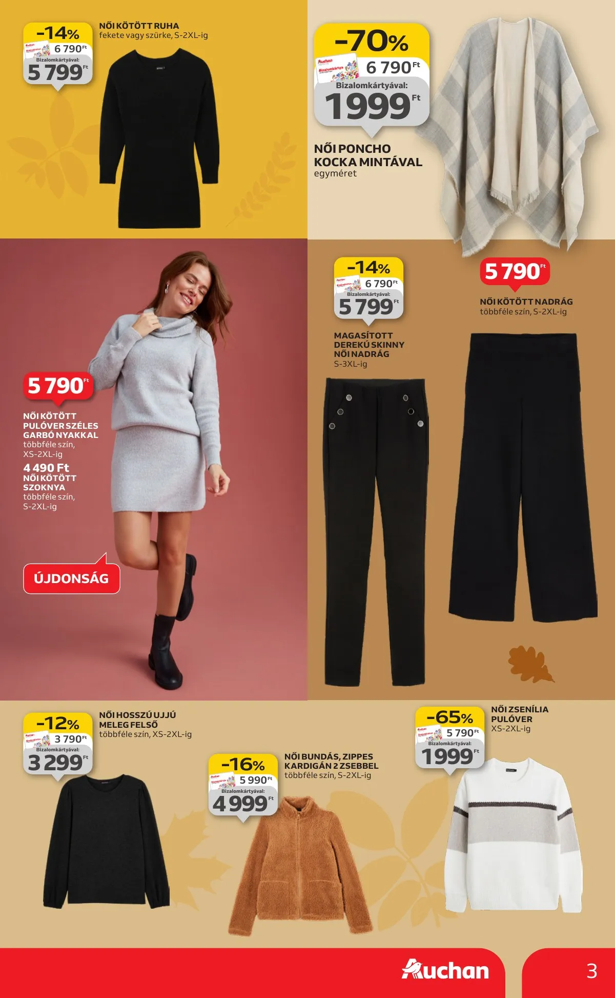 Auchan akciós újság Hipermarket őszi ruhazat 10.30–11.26 – 3. oldal