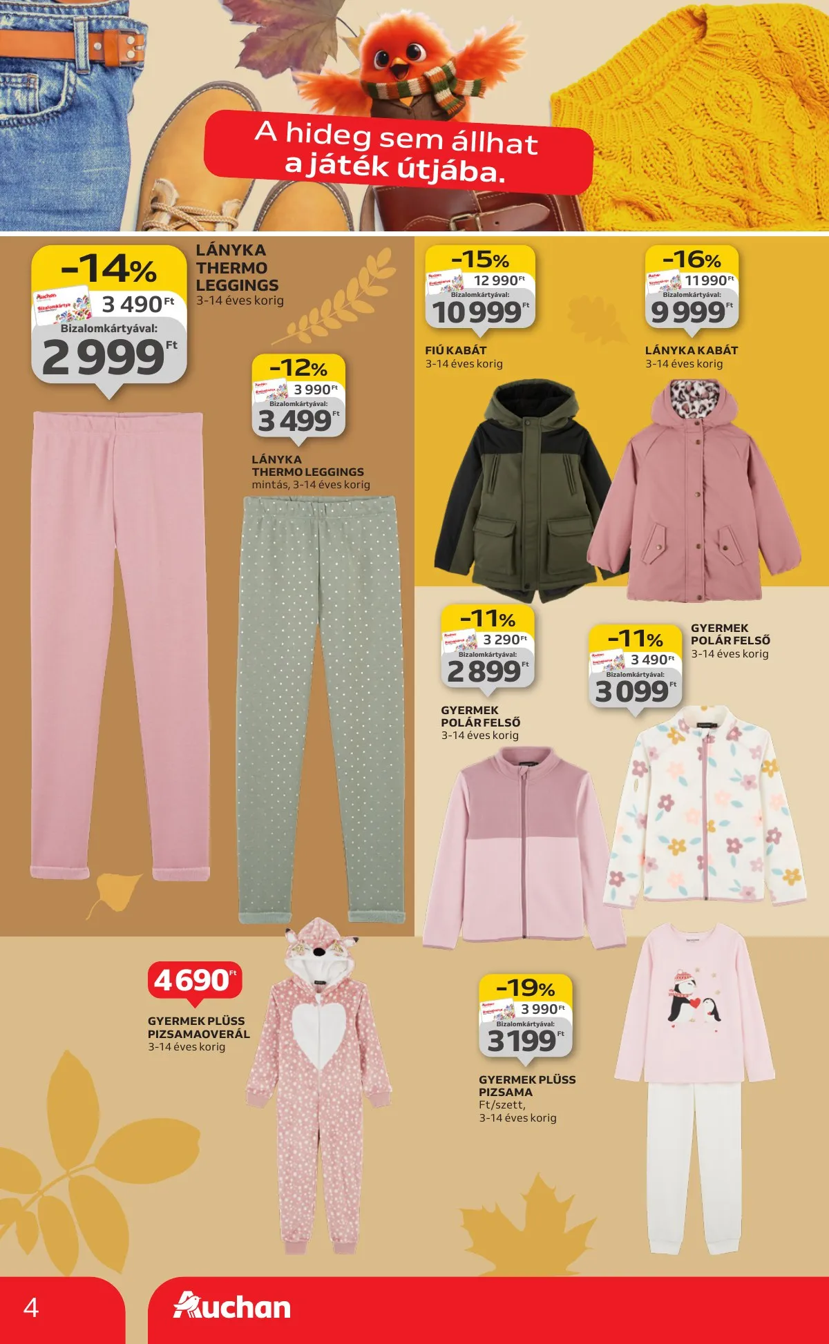 Auchan akciós újság Hipermarket őszi ruhazat 10.30–11.26 – 4. oldal