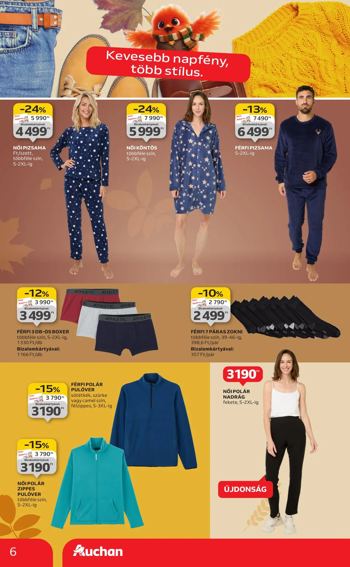 Auchan akciós újság Hipermarket őszi ruhazat 10.30–11.26 – 6. oldal