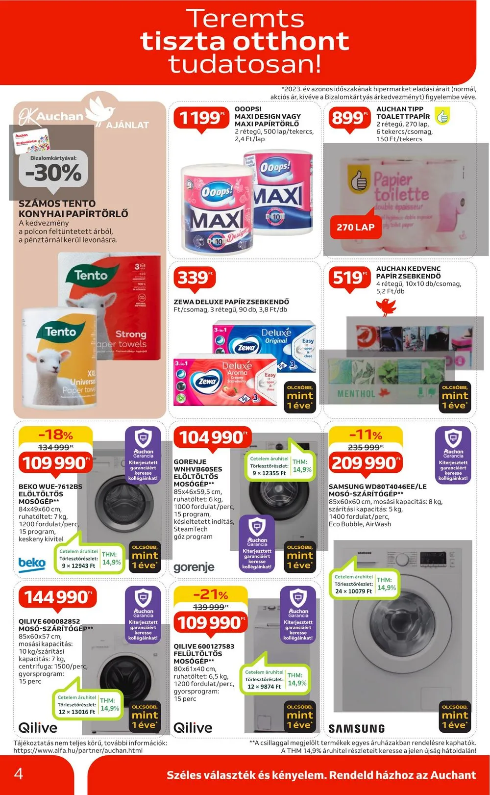 Auchan akciós újság Hipermarket otthon 05.23–06.12 – 4. oldal