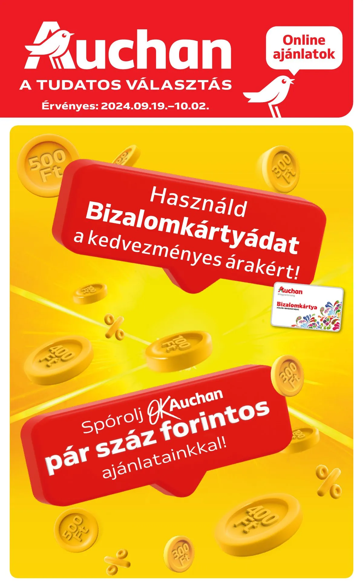 Auchan akciós újság Hipermarket parszazas ajanlatok 09.19–10.02