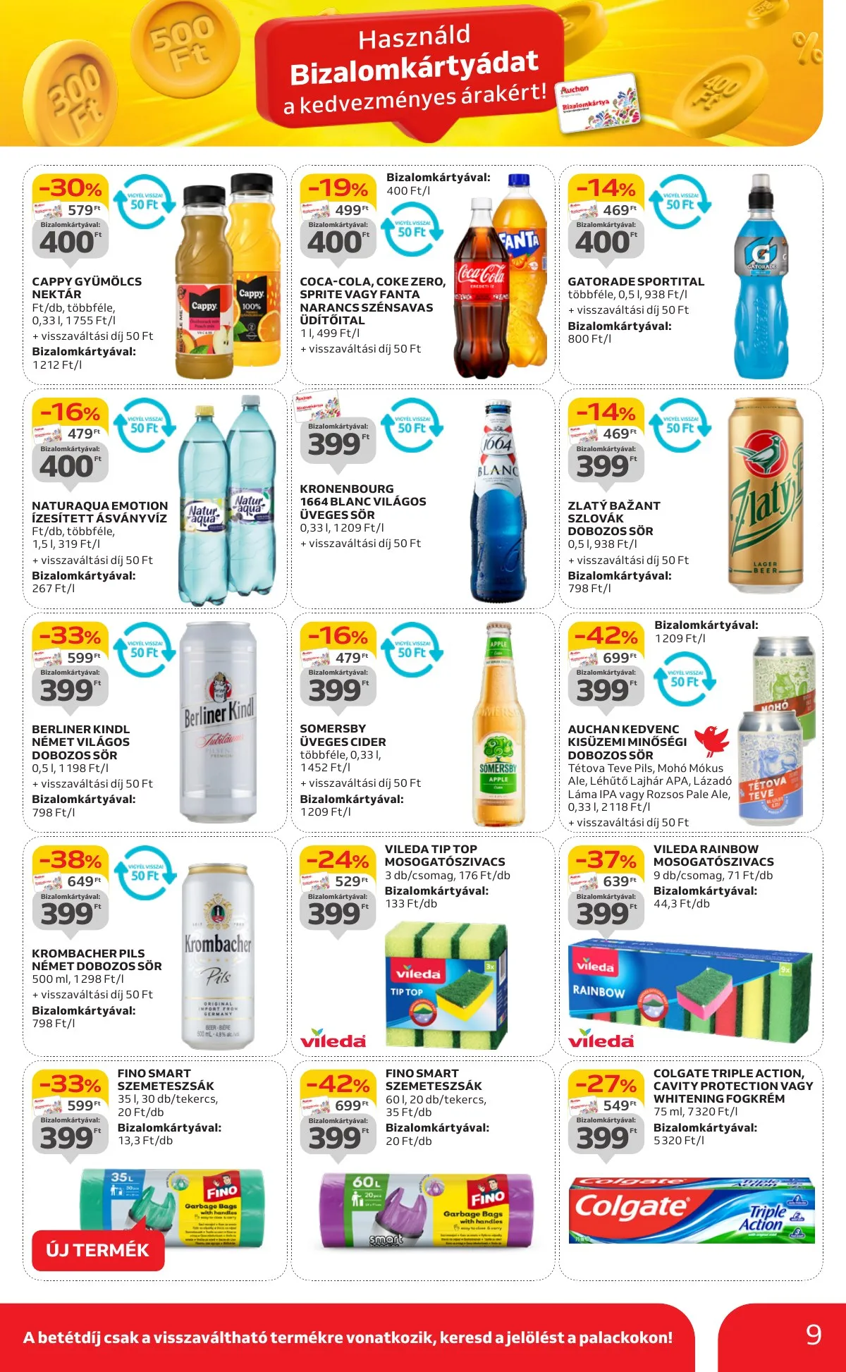 Auchan akciós újság Hipermarket parszazas ajanlatok 09.19–10.02 – 9. oldal