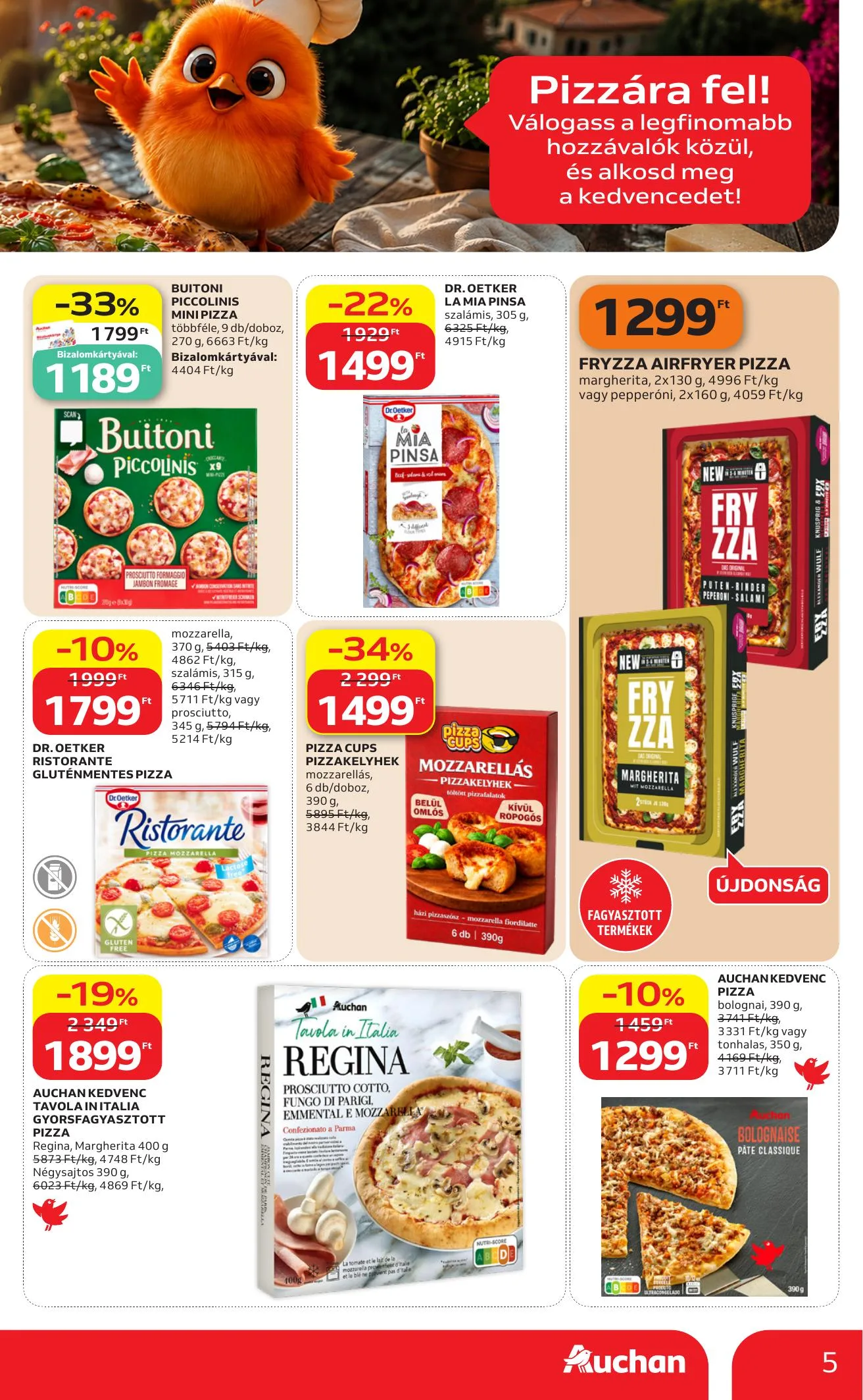 Auchan akciós újság Hipermarket pizza parbaj 07.09–07.15 – 5. oldal