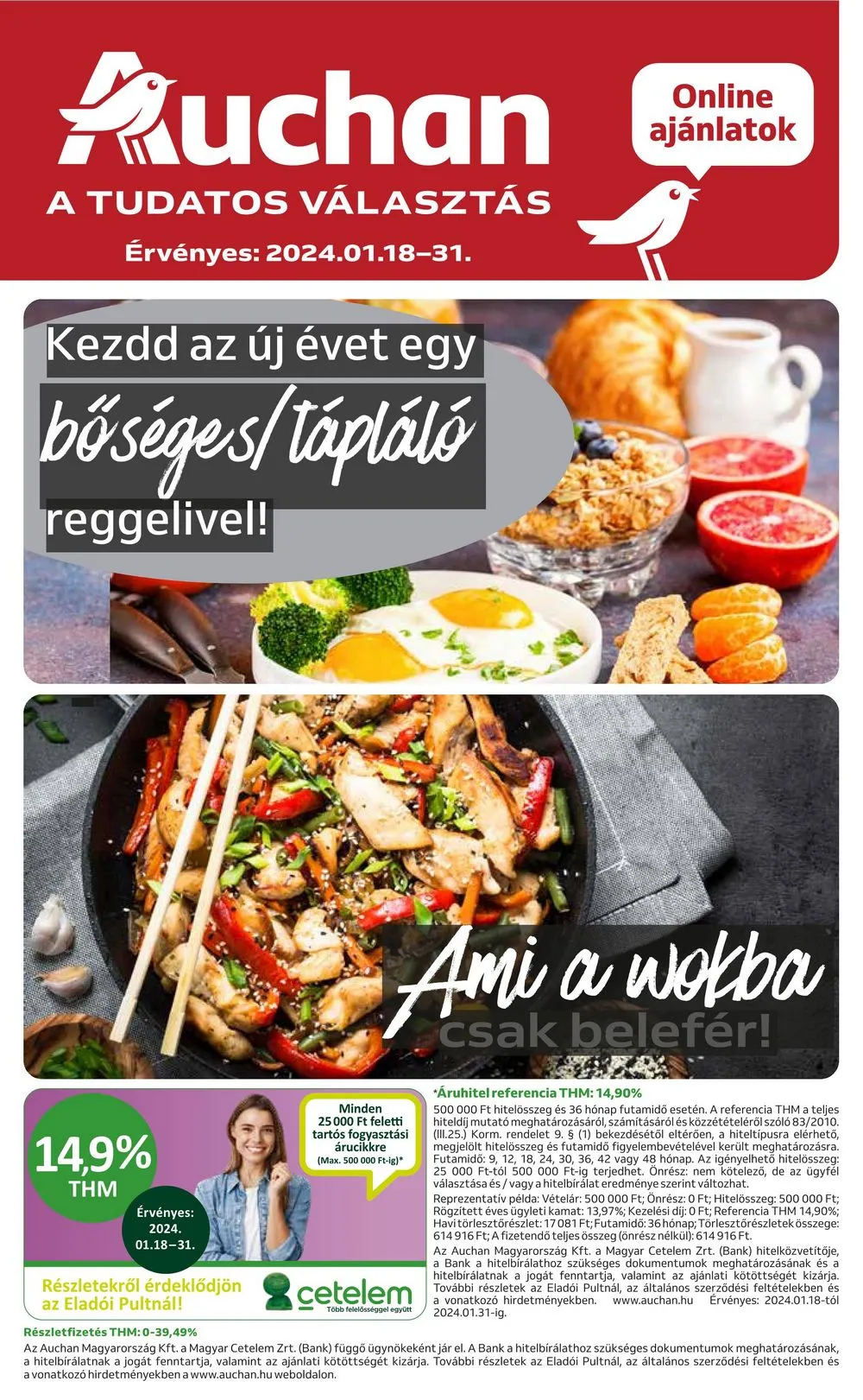 Auchan akciós újság Hipermarket reggeli és farsang 01.18–01.31