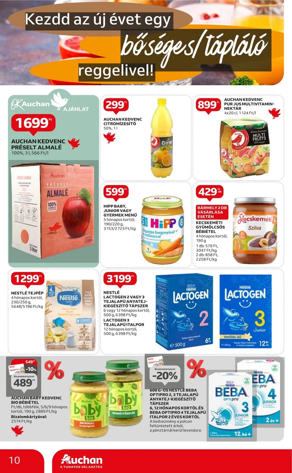 Auchan akciós újság Hipermarket reggeli és farsang 01.18–01.31 – 10. oldal