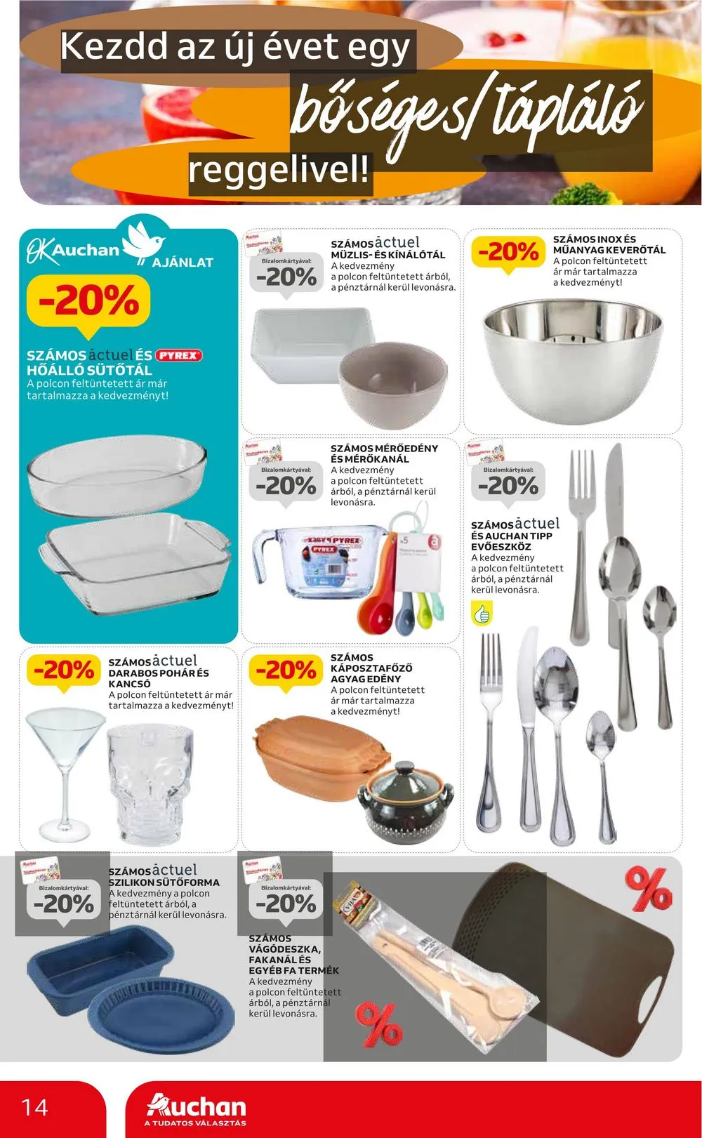 Auchan akciós újság Hipermarket reggeli és farsang 01.18–01.31 – 14. oldal