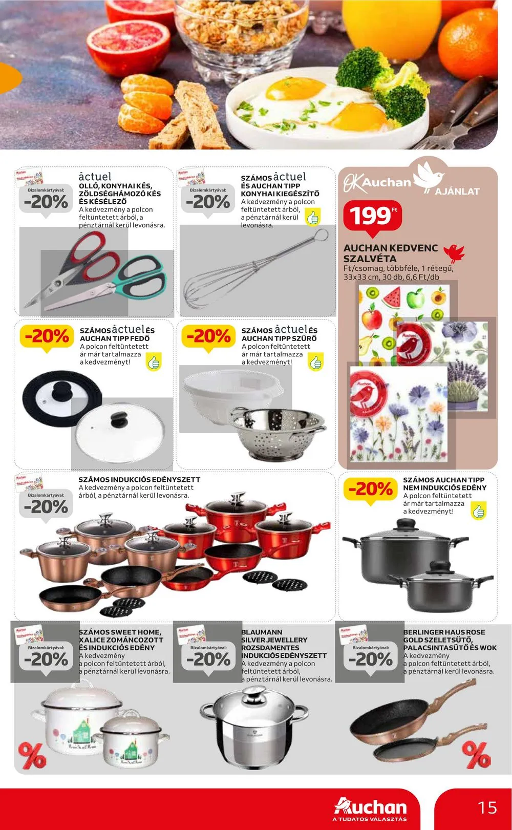 Auchan akciós újság Hipermarket reggeli és farsang 01.18–01.31 – 15. oldal