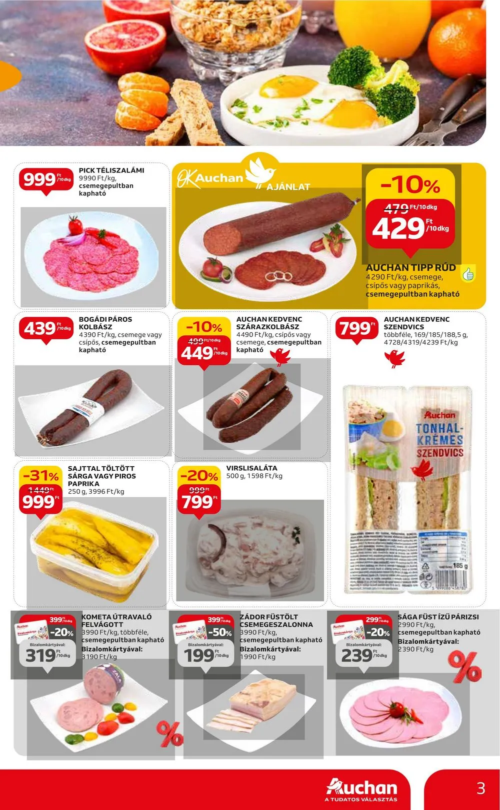 Auchan akciós újság Hipermarket reggeli és farsang 01.18–01.31 – 3. oldal