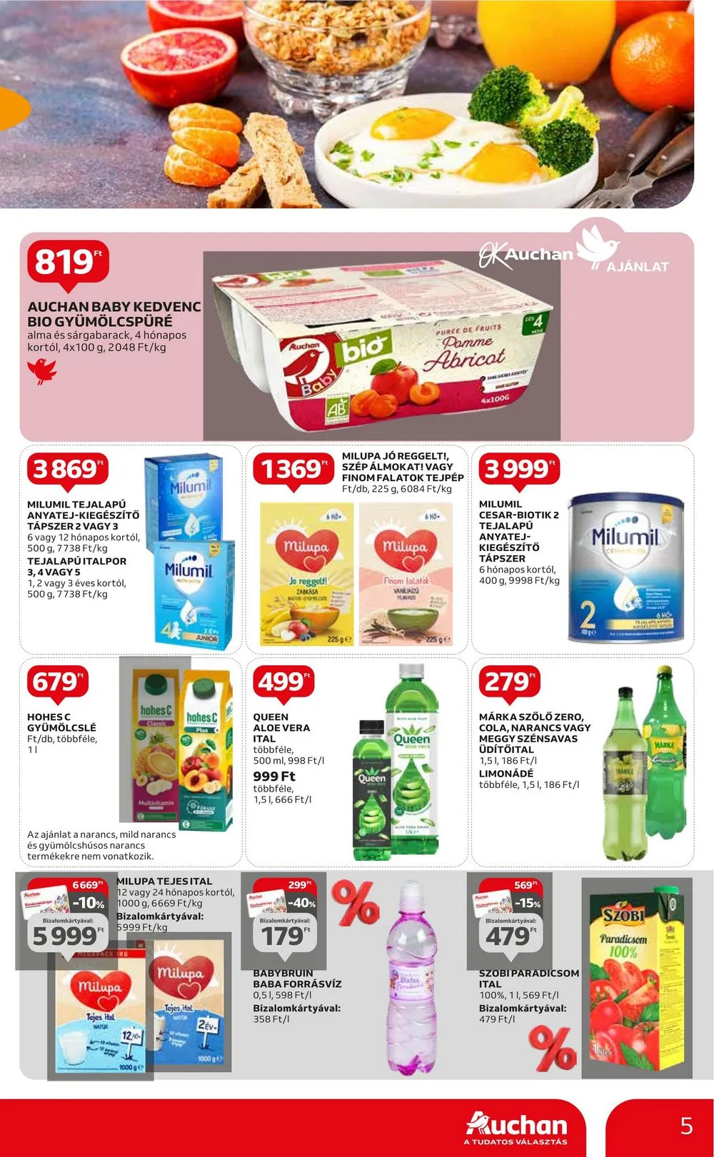 Auchan akciós újság Hipermarket reggeli és farsang 01.18–01.31 – 5. oldal