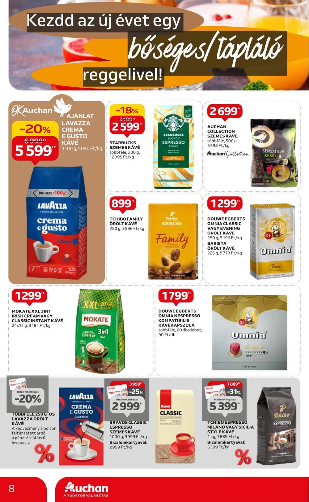 Auchan akciós újság Hipermarket reggeli és farsang 01.18–01.31 – 8. oldal