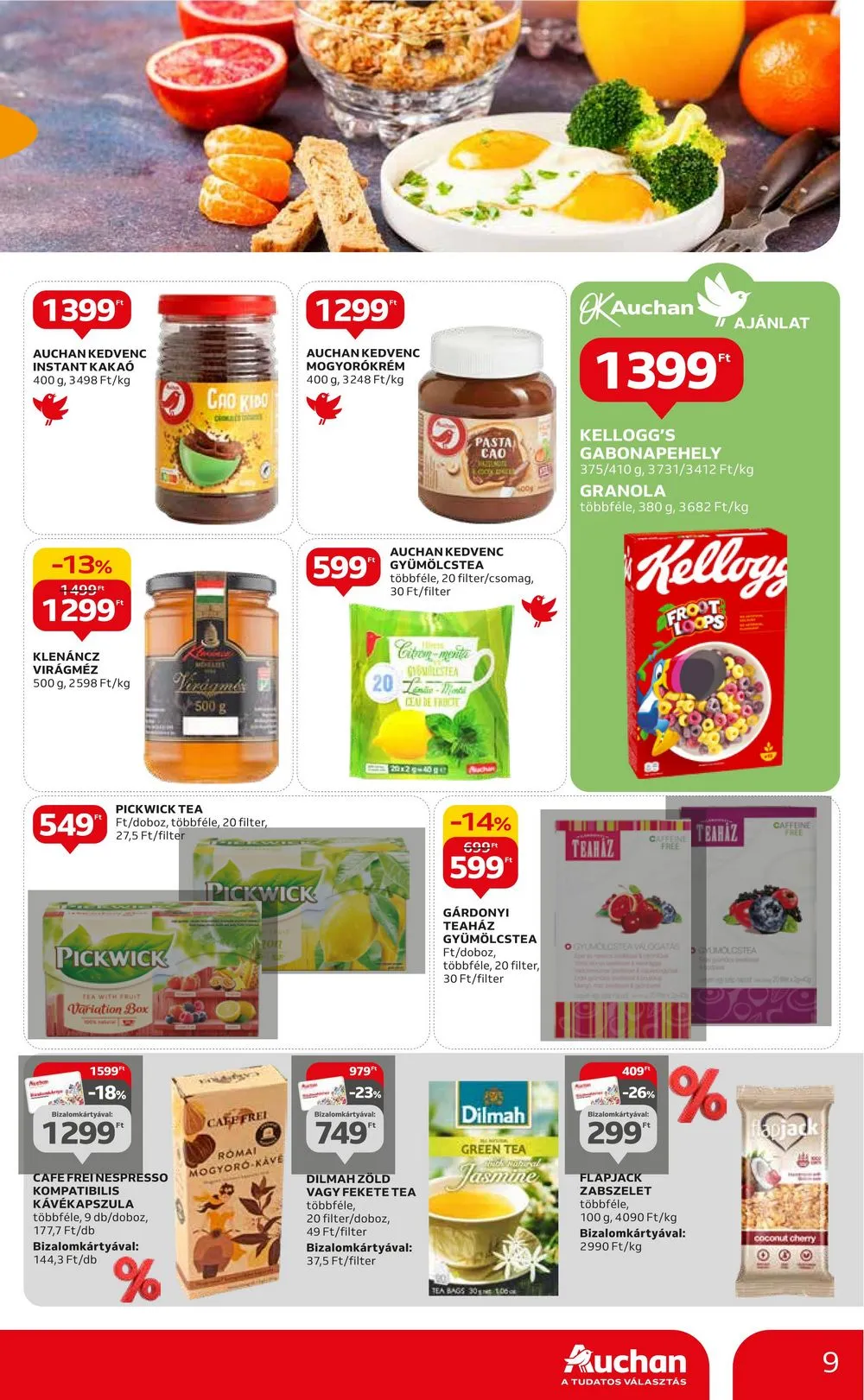 Auchan akciós újság Hipermarket reggeli és farsang 01.18–01.31 – 9. oldal