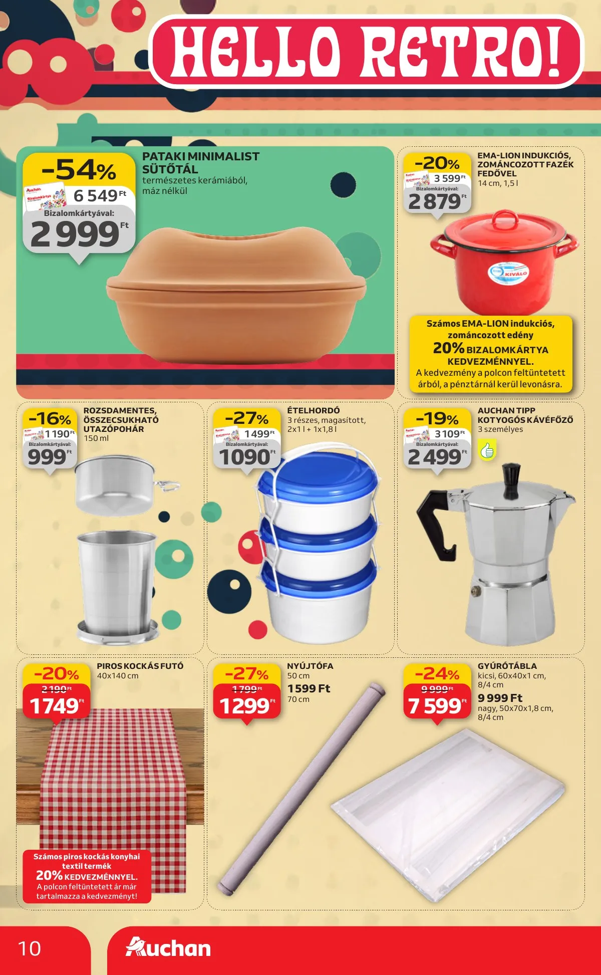 Auchan akciós újság Hipermarket Retro 09.04–09.17 – 10. oldal