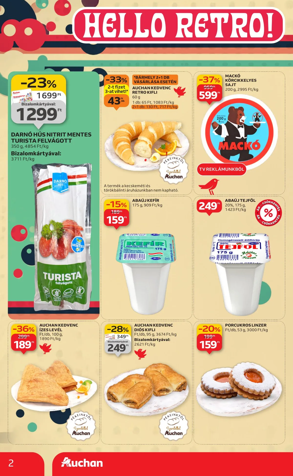 Auchan akciós újság Hipermarket Retro 09.04–09.17 – 2. oldal